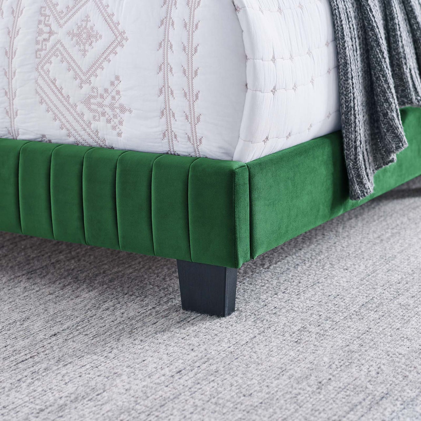 Celine Channel Tufted Performance Velvet Full Bed by Modway