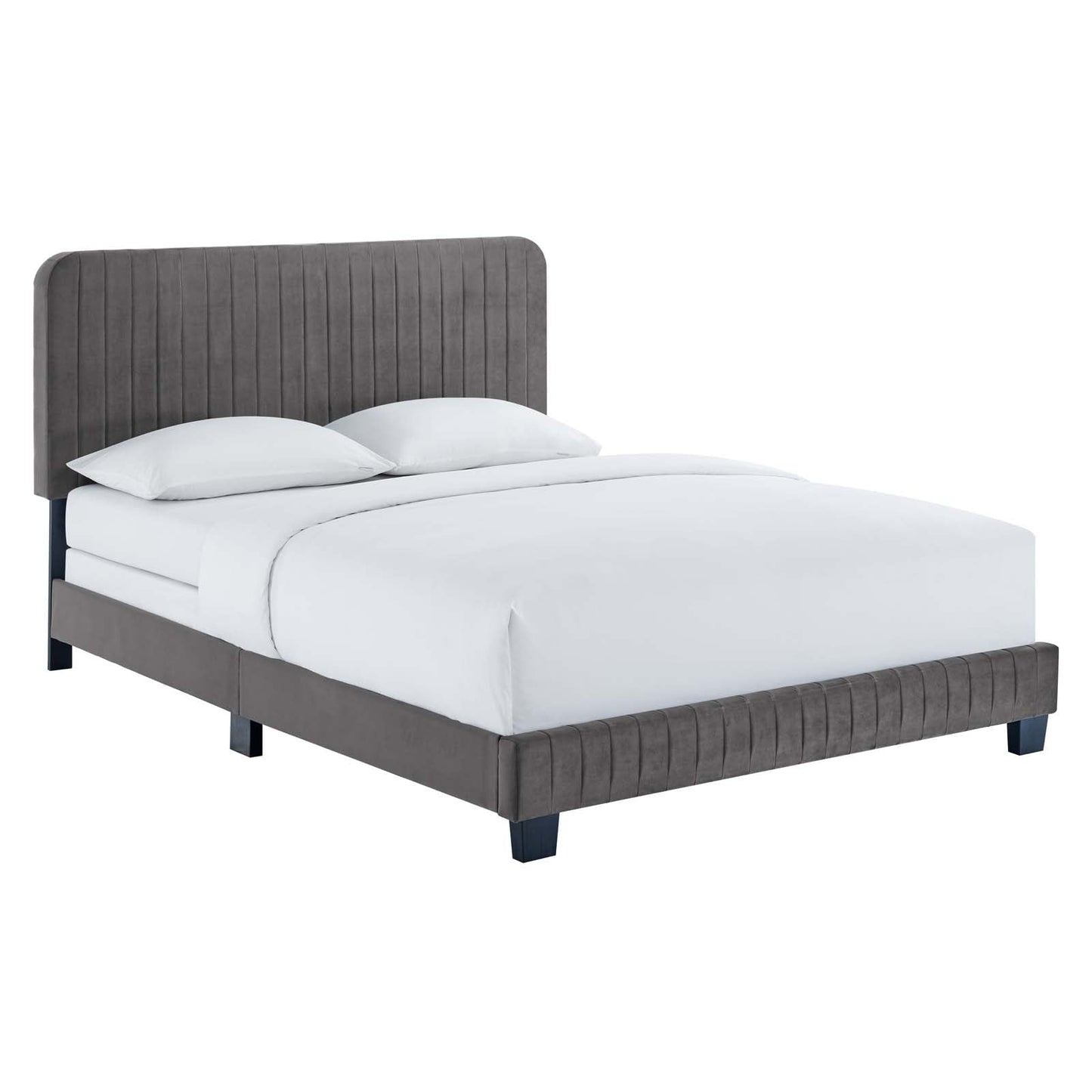 Celine Channel Tufted Performance Velvet Twin Bed by Modway