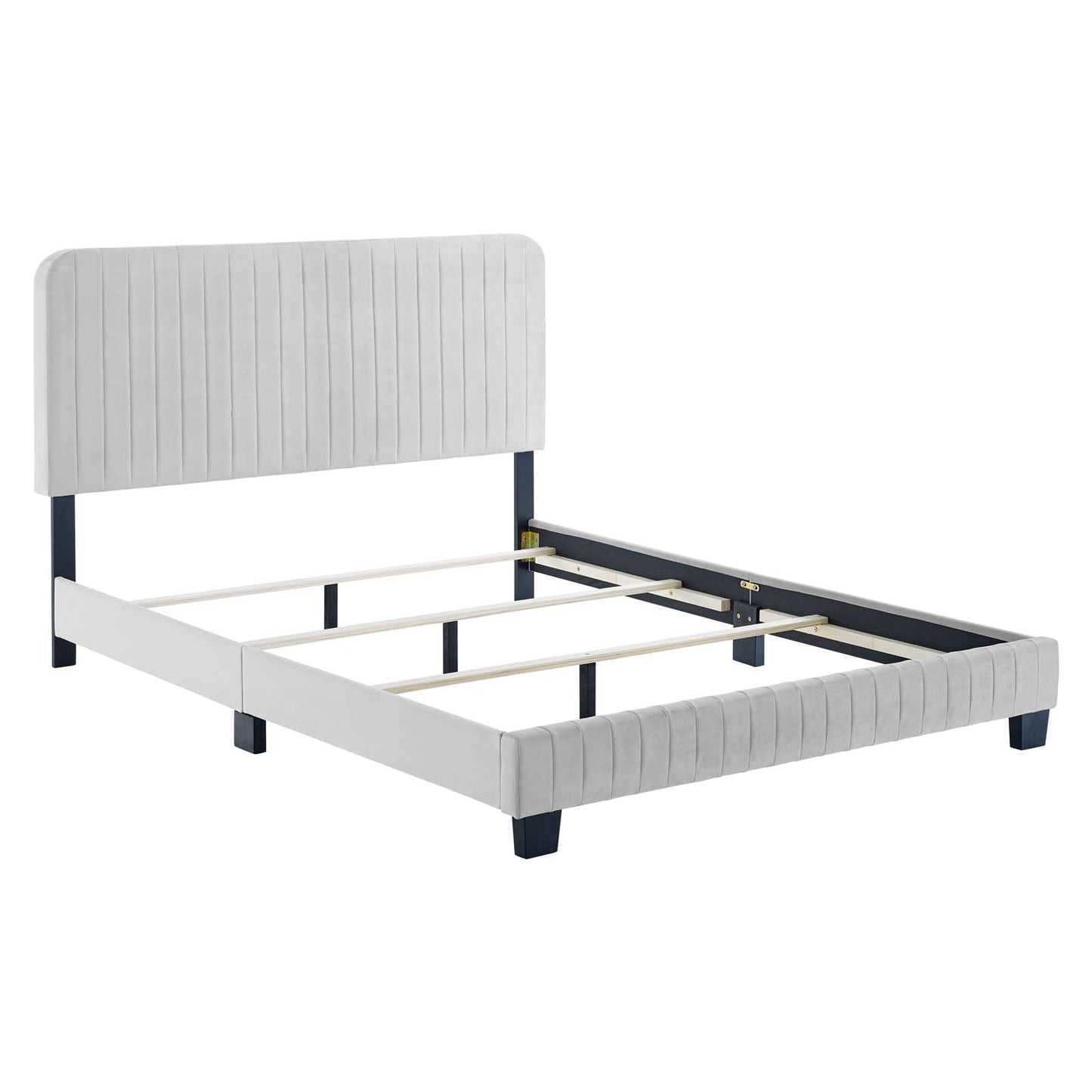 Celine Channel Tufted Performance Velvet Twin Bed by Modway