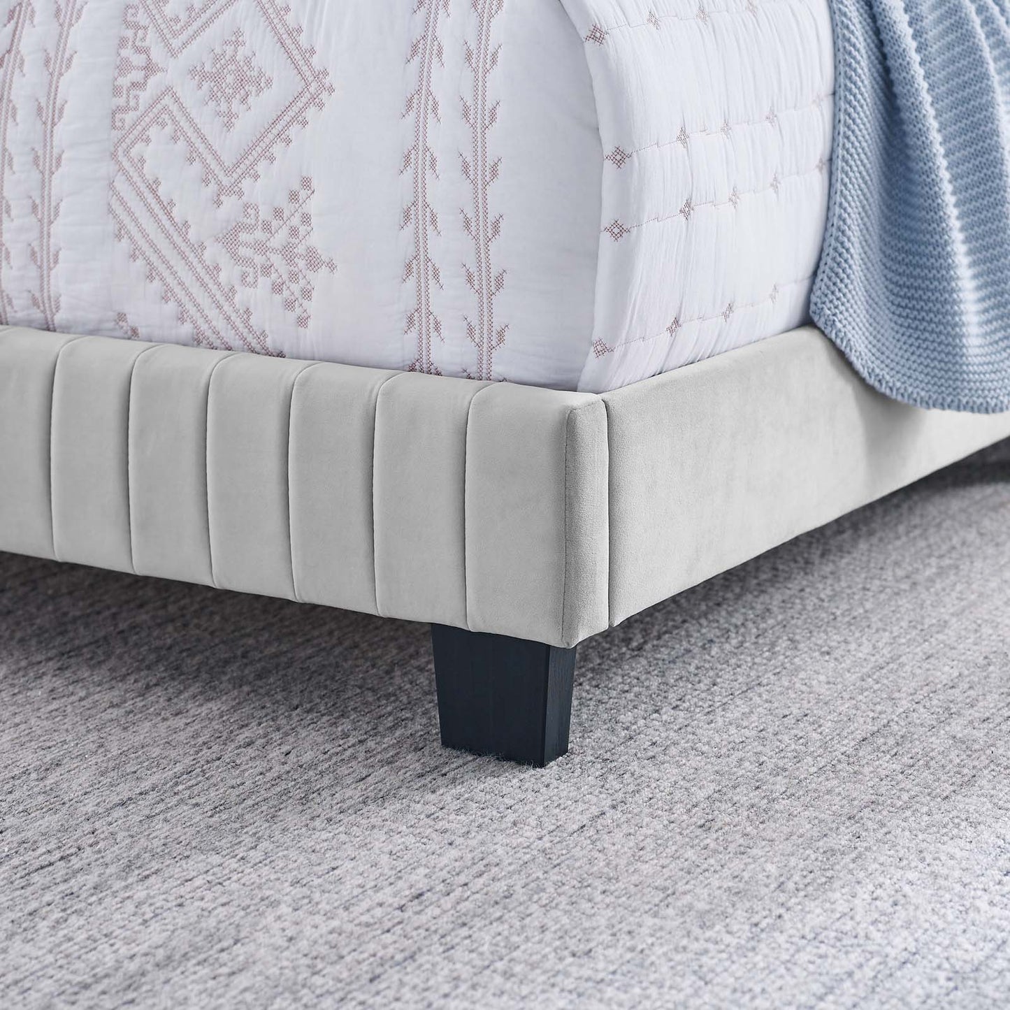 Celine Channel Tufted Performance Velvet Twin Bed by Modway