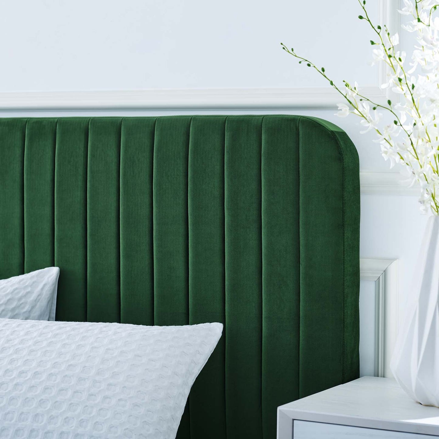 Celine Channel Tufted Performance Velvet King Platform Bed by Modway