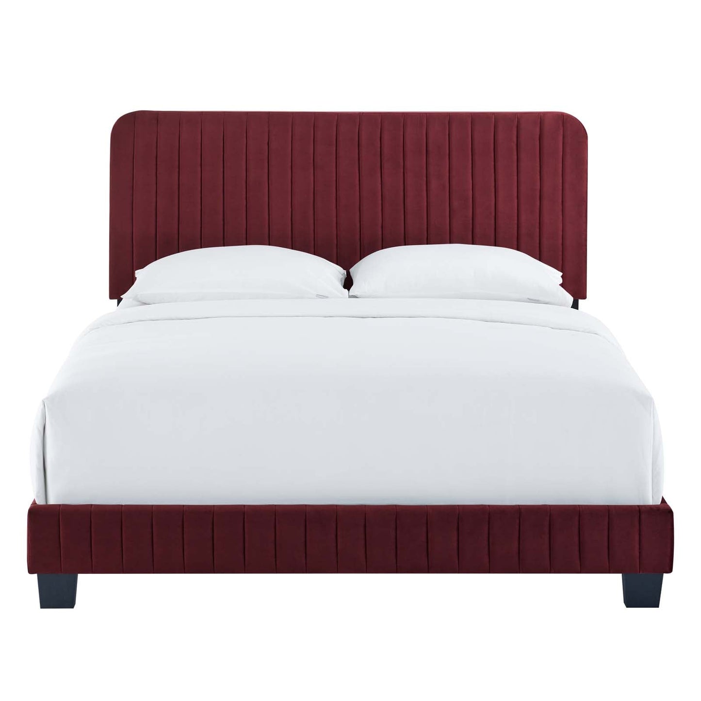 Celine Channel Tufted Performance Velvet King Platform Bed by Modway