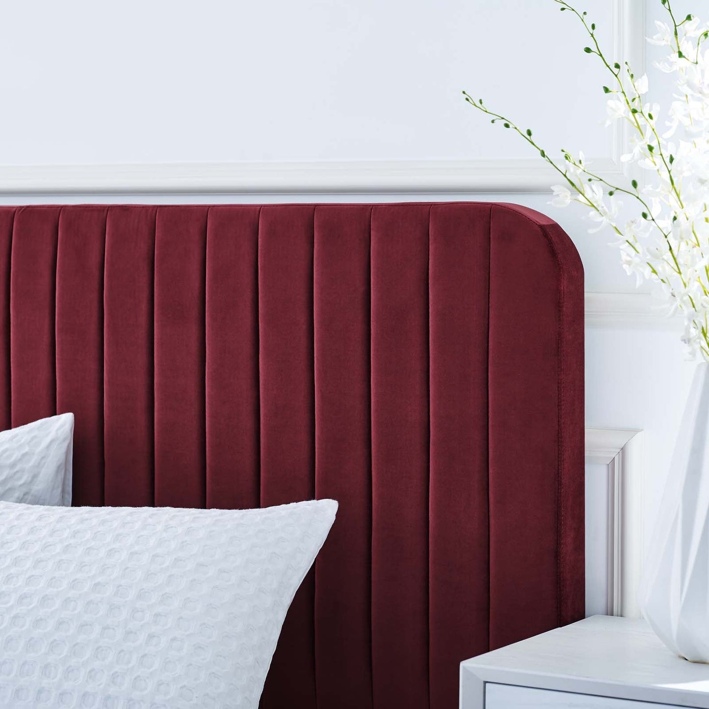 Celine Channel Tufted Performance Velvet King Platform Bed by Modway