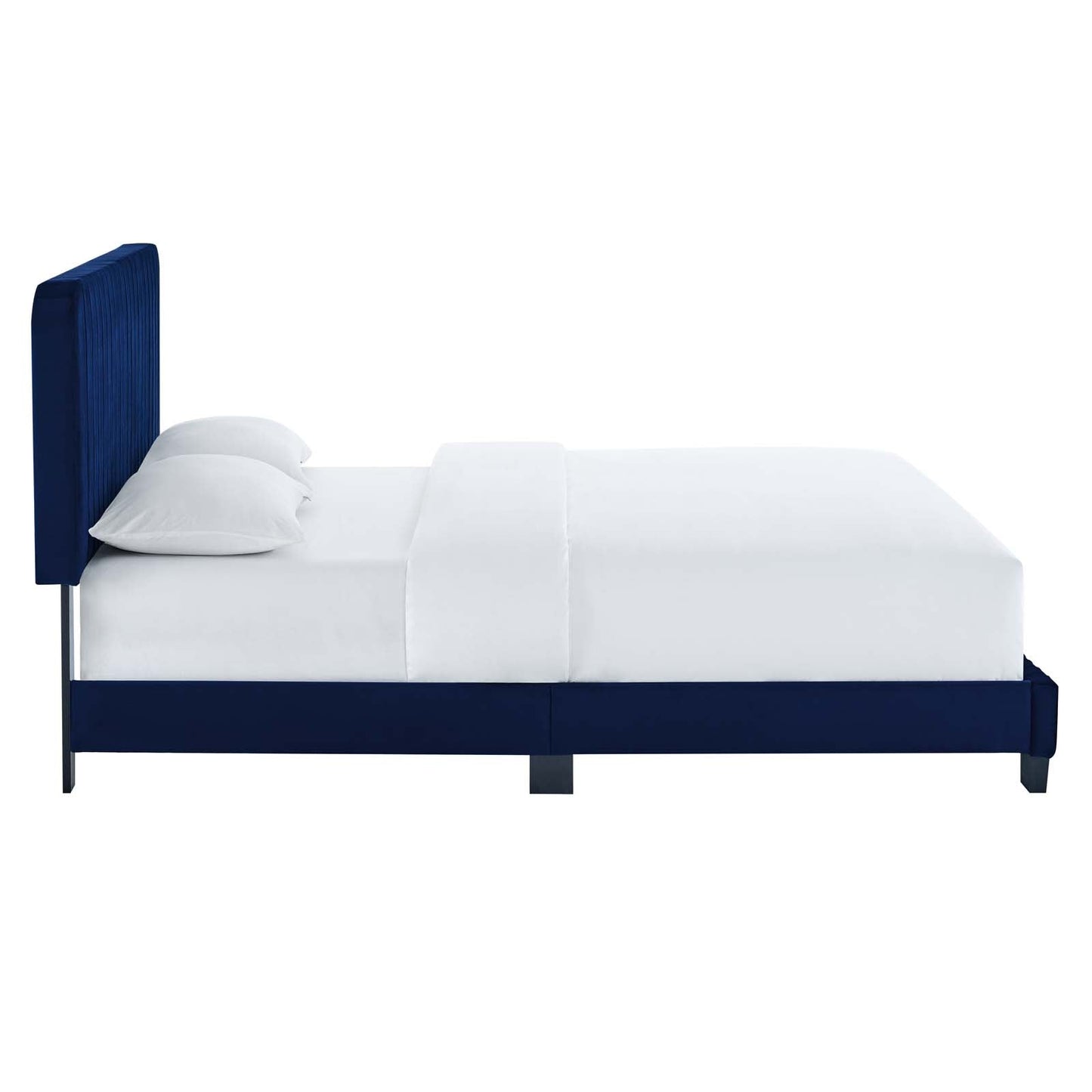 Celine Channel Tufted Performance Velvet King Platform Bed by Modway