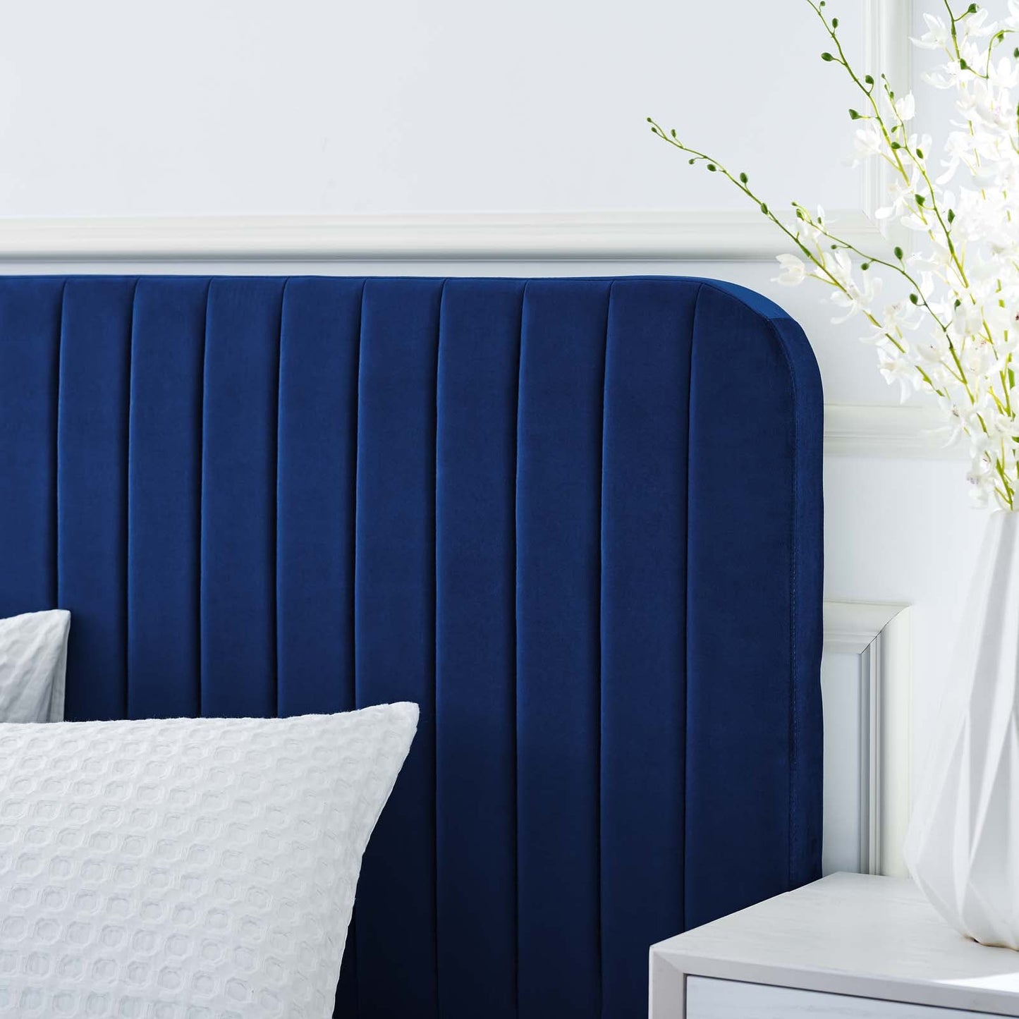 Celine Channel Tufted Performance Velvet King Platform Bed by Modway