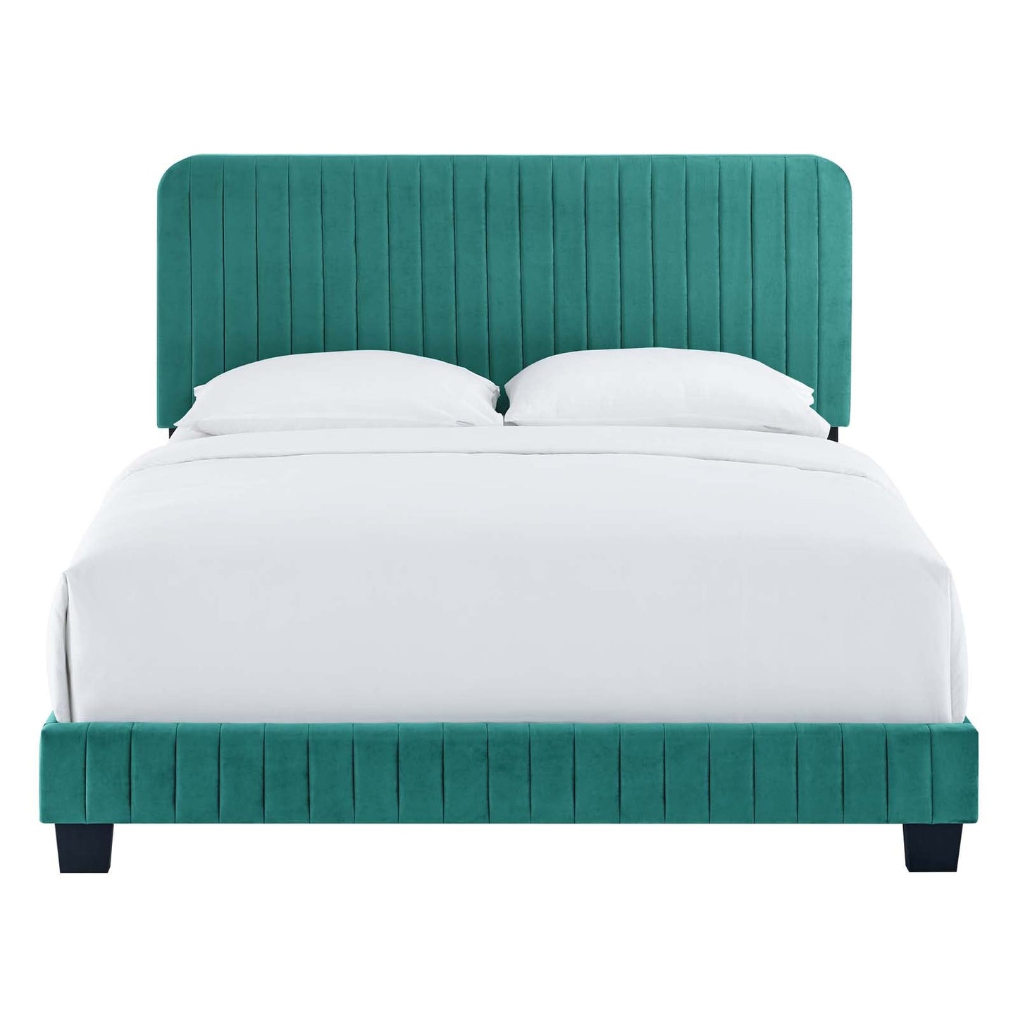 Celine Channel Tufted Performance Velvet King Platform Bed by Modway