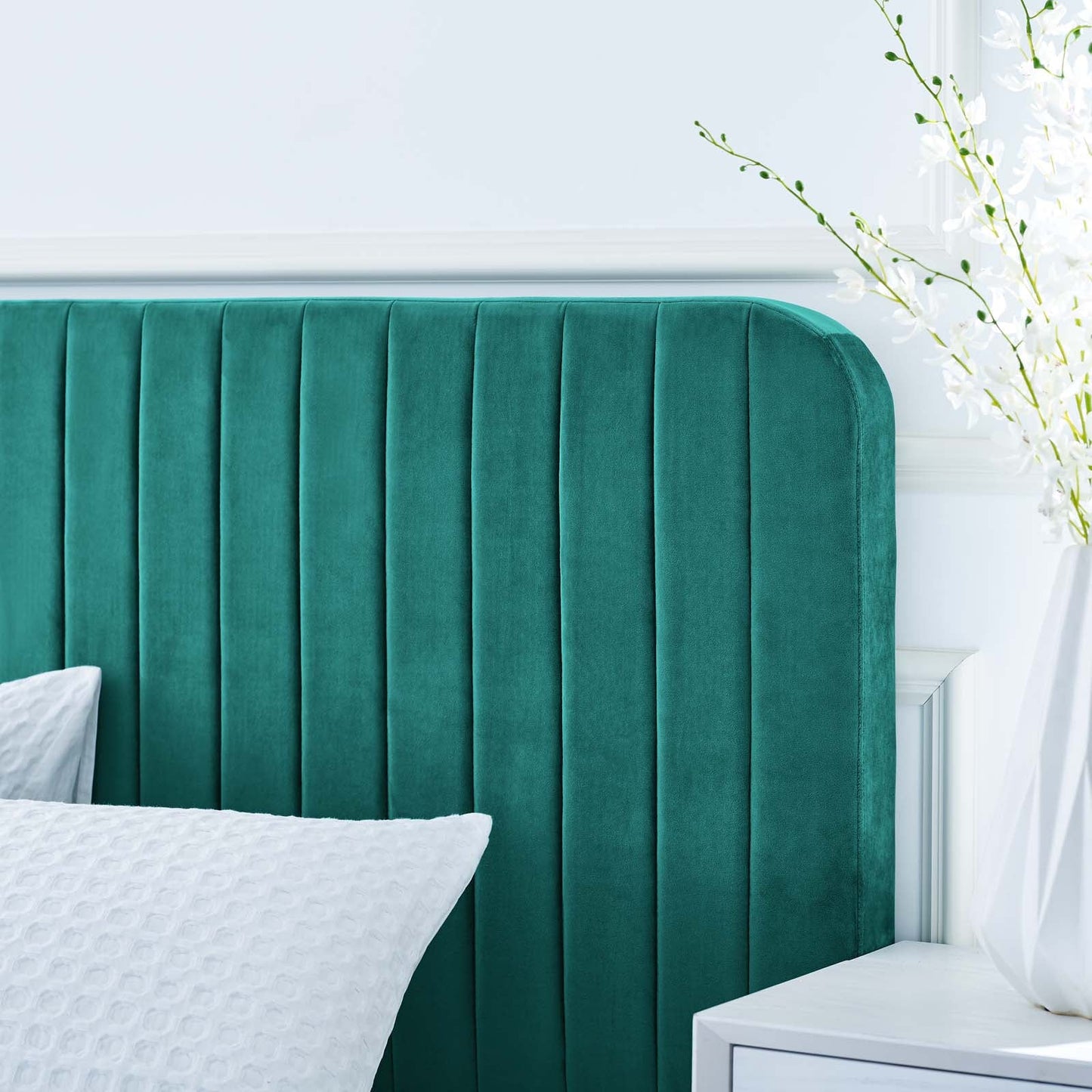 Celine Channel Tufted Performance Velvet King Platform Bed by Modway