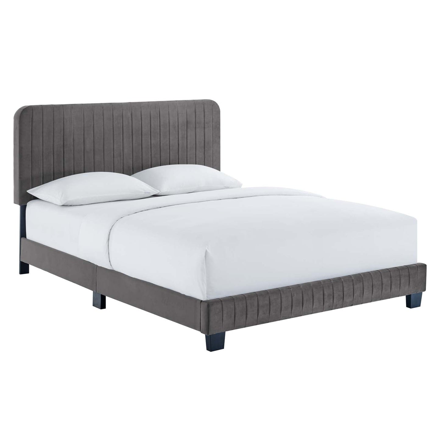 Celine Channel Tufted Performance Velvet Queen Platform Bed by Modway