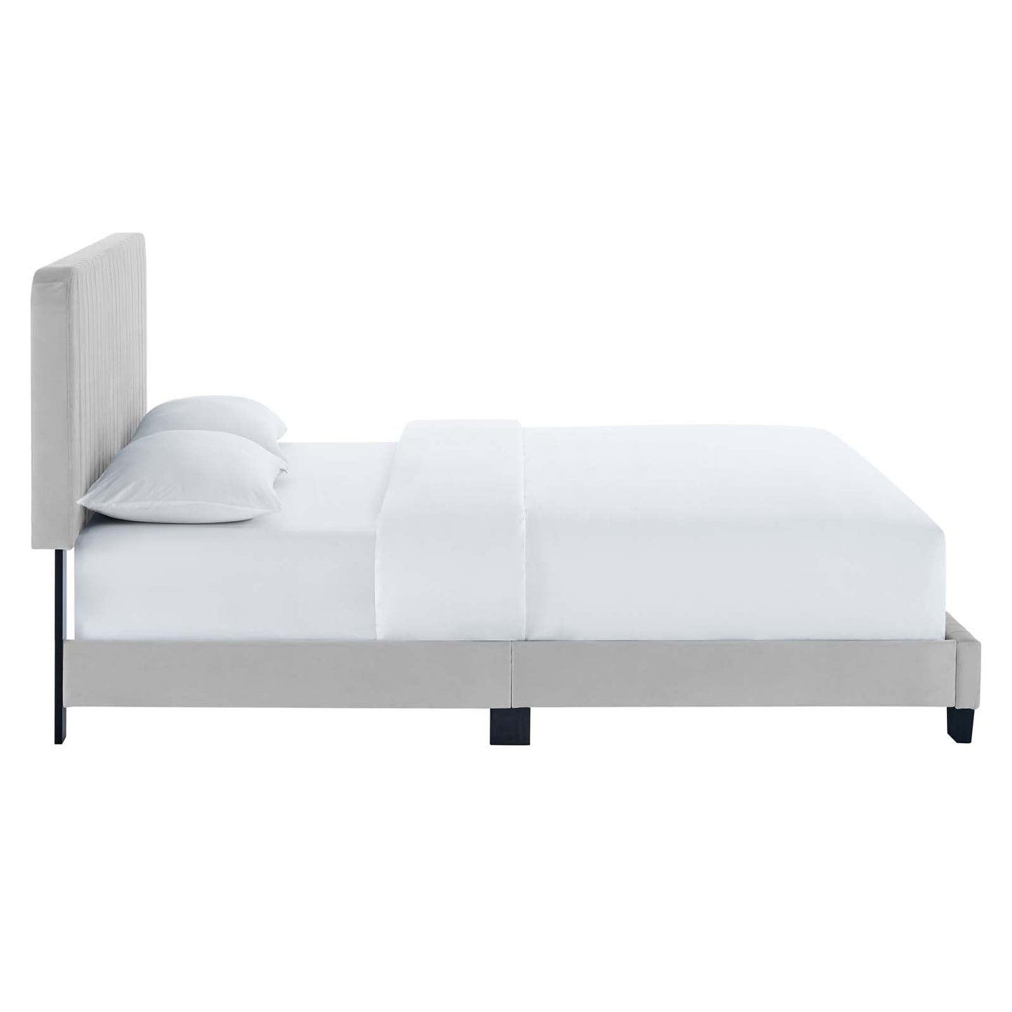Celine Channel Tufted Performance Velvet Queen Platform Bed by Modway