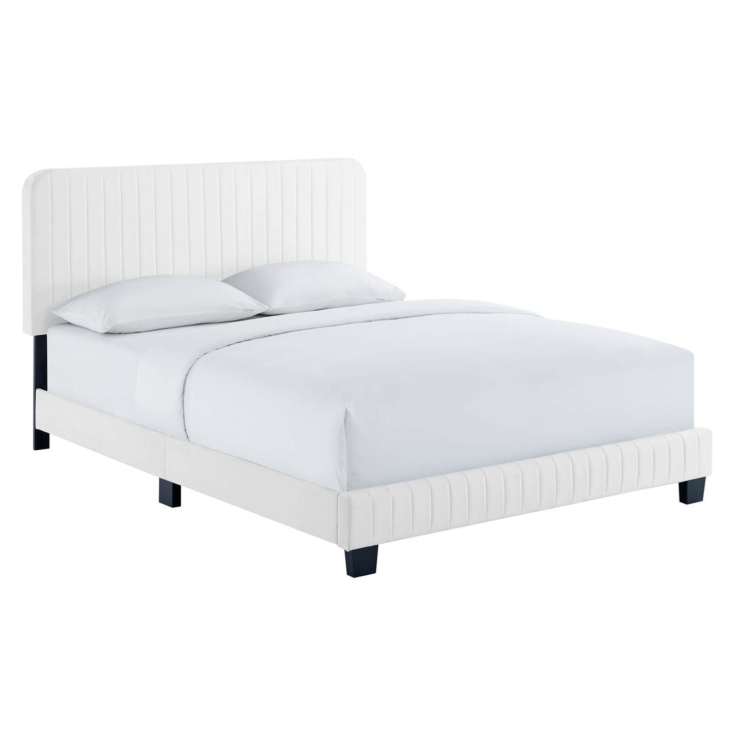 Celine Channel Tufted Performance Velvet Twin Platform Bed by Modway