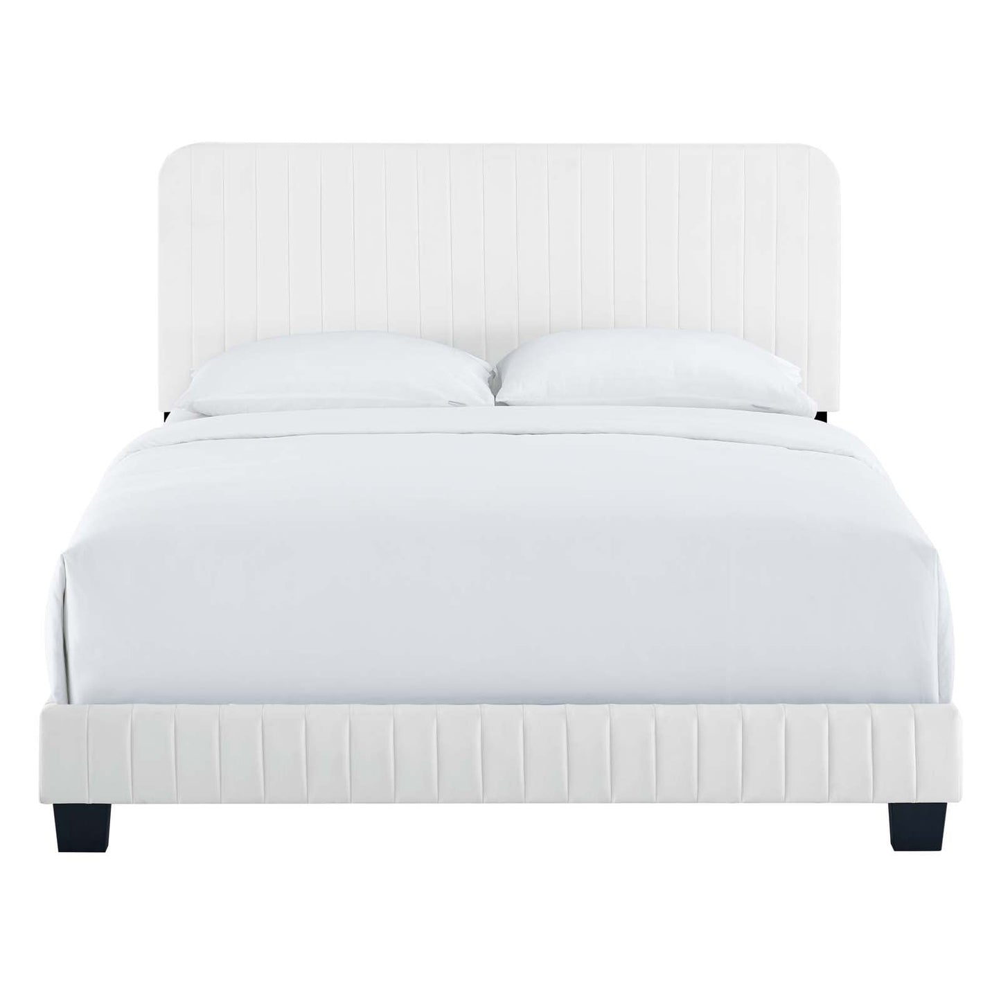 Celine Channel Tufted Performance Velvet Twin Platform Bed by Modway
