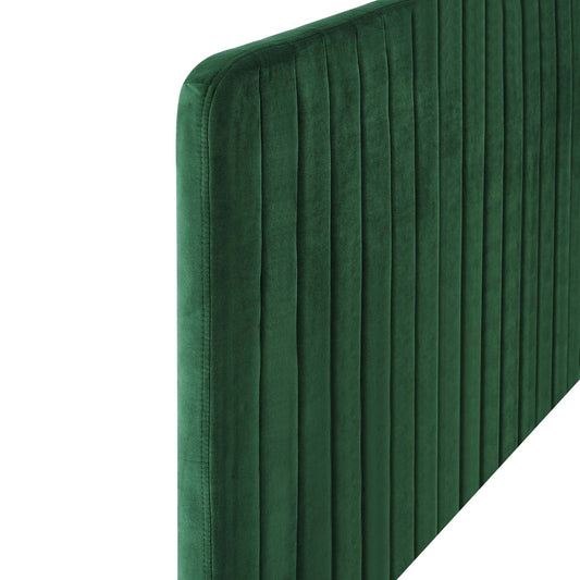 Milenna Channel Tufted Performance Velvet Twin Headboard by Modway