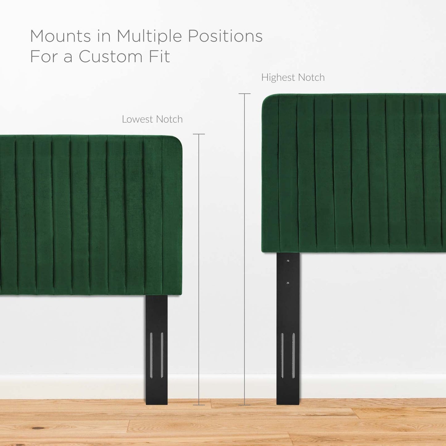Milenna Channel Tufted Performance Velvet Full/Queen Headboard by Modway