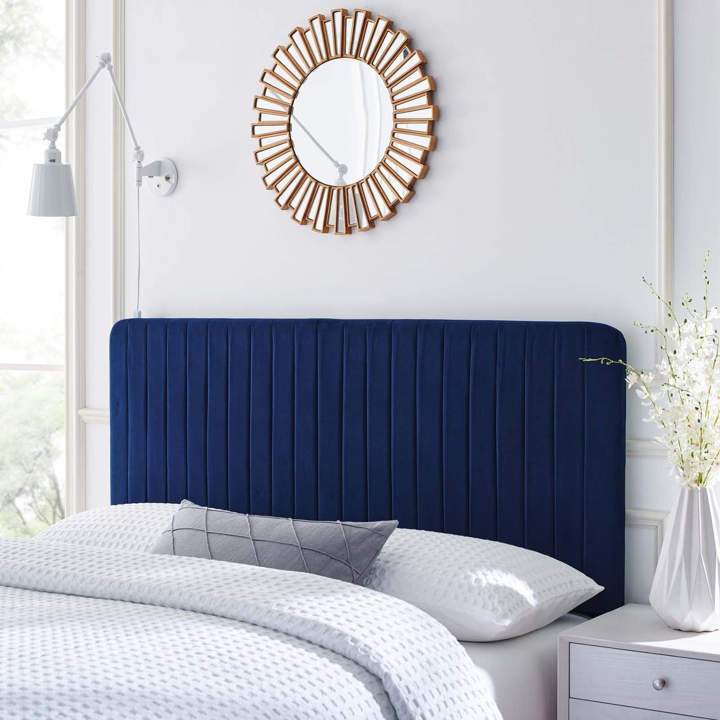 Milenna Channel Tufted Performance Velvet King/California King Headboard by Modway