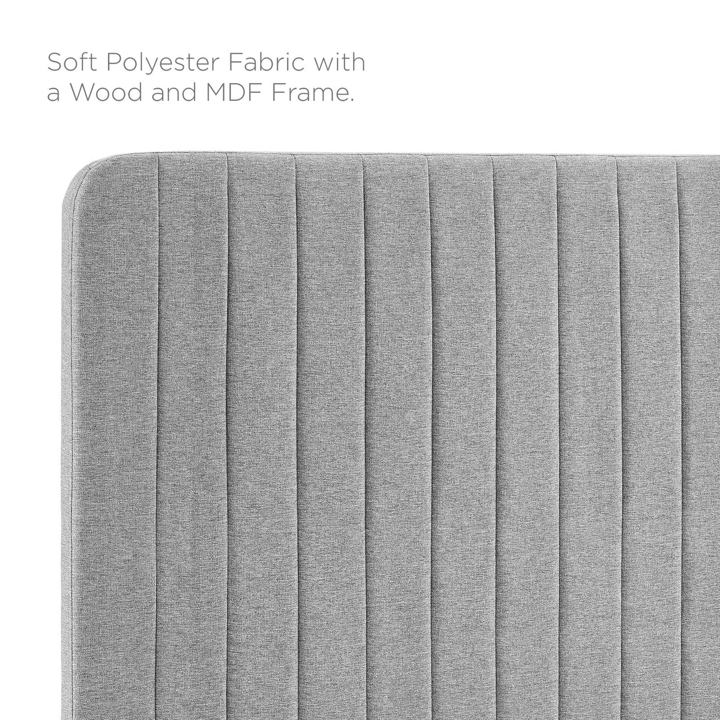 Milenna Channel Tufted Upholstered Fabric King/California King Headboard by Modway