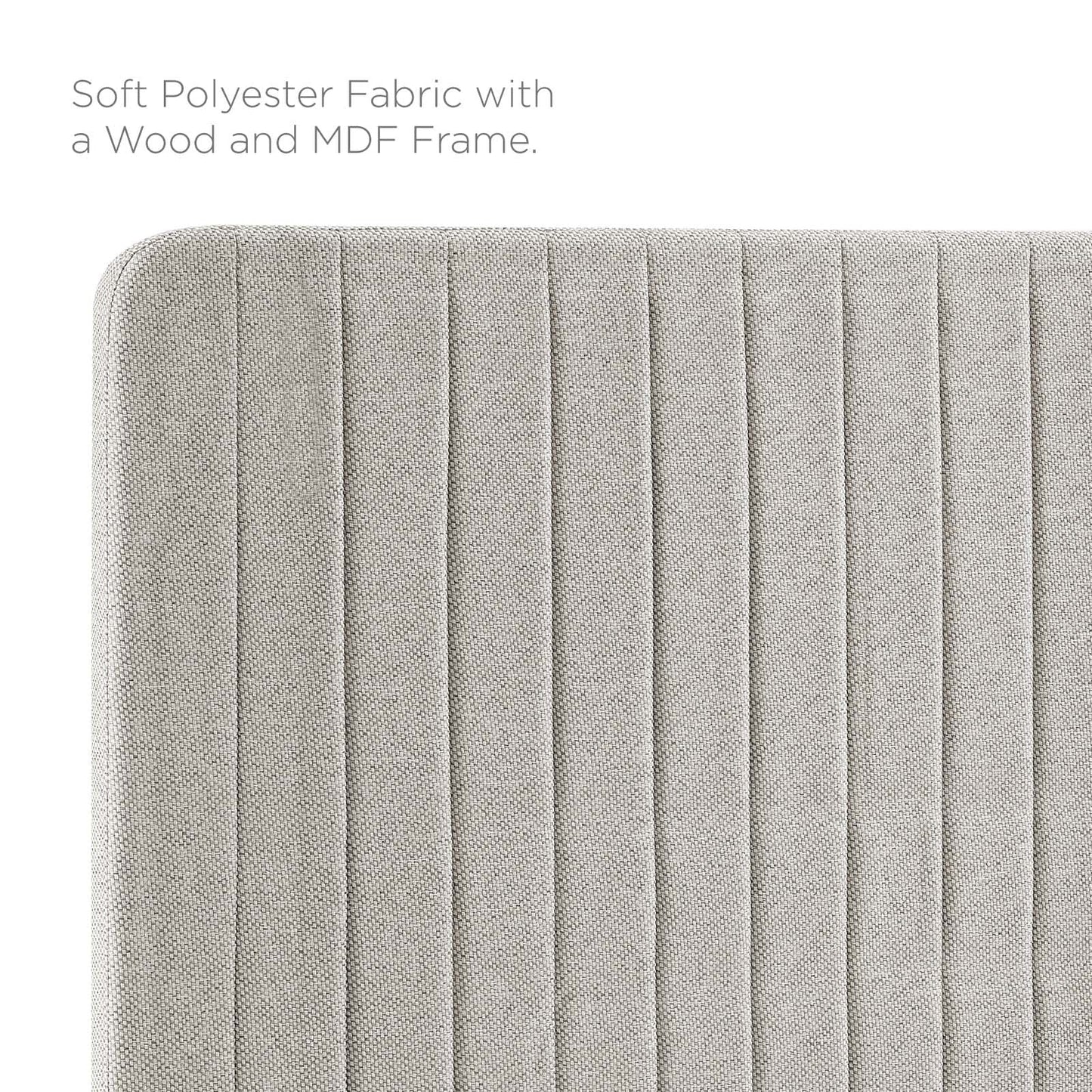 Milenna Channel Tufted Upholstered Fabric King/California King Headboard by Modway