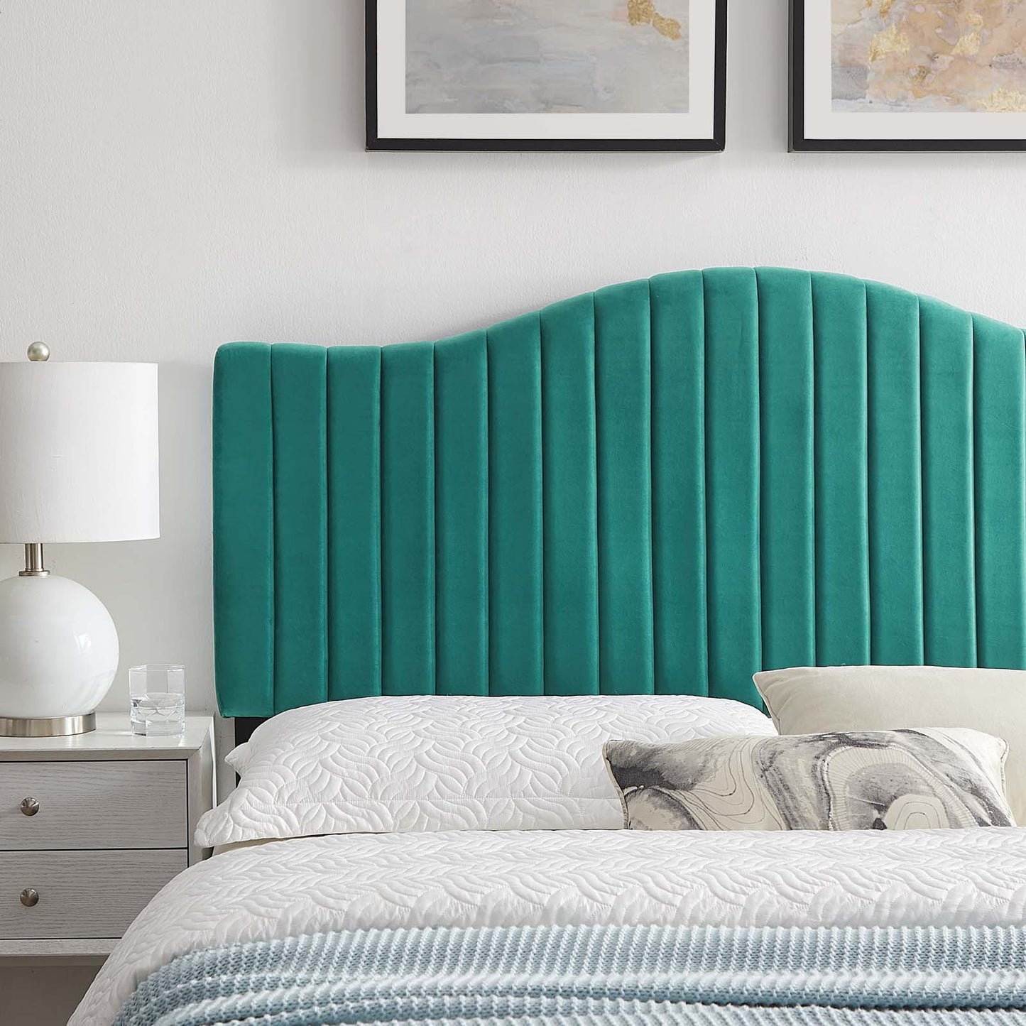 Brielle Channel Tufted Performance Velvet Full/Queen Headboard by Modway