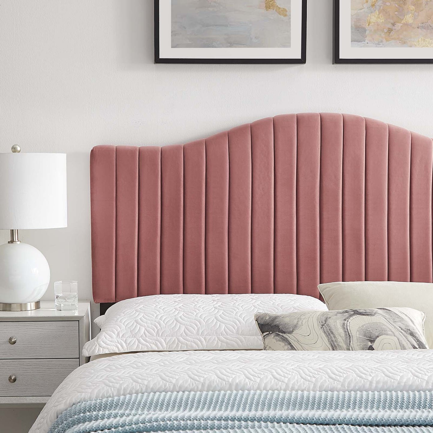 Brielle Channel Tufted Performance Velvet King/California King Headboard by Modway