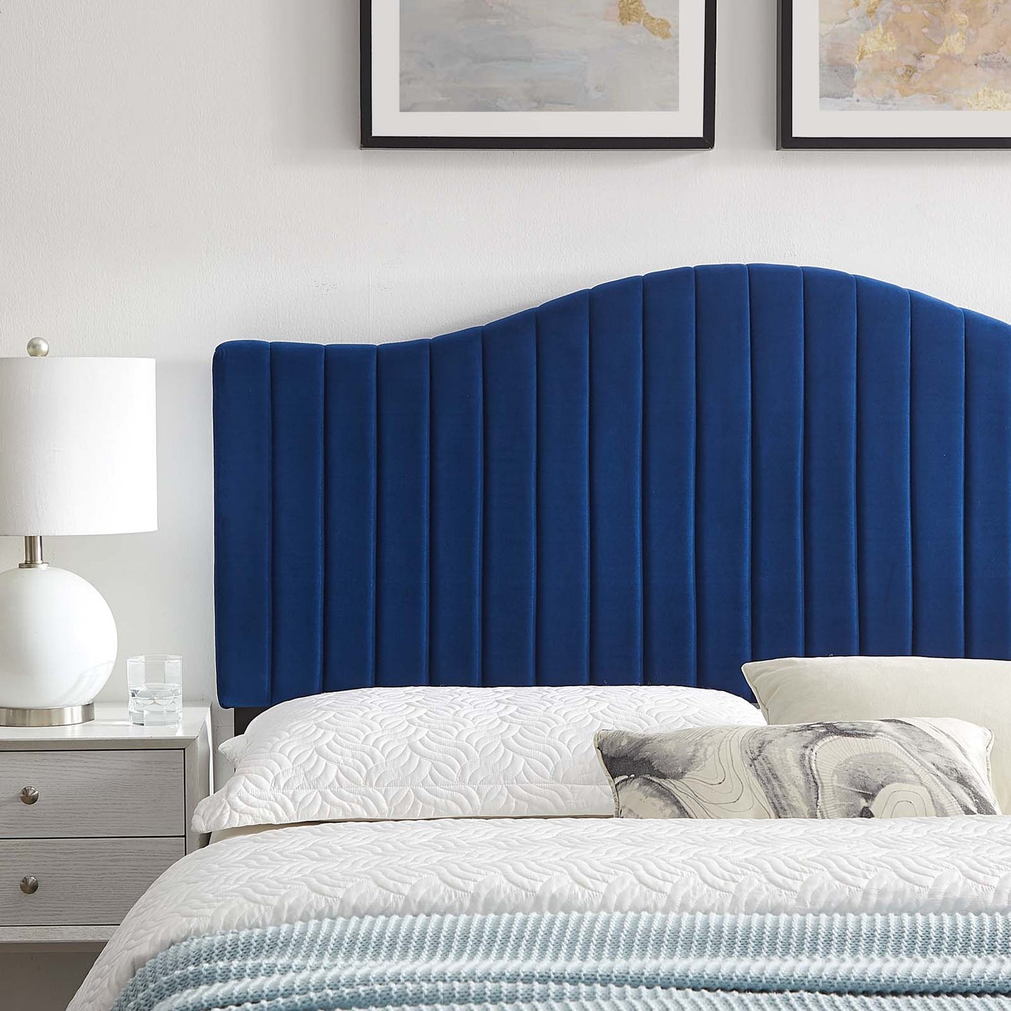 Brielle Channel Tufted Performance Velvet King/California King Headboard by Modway