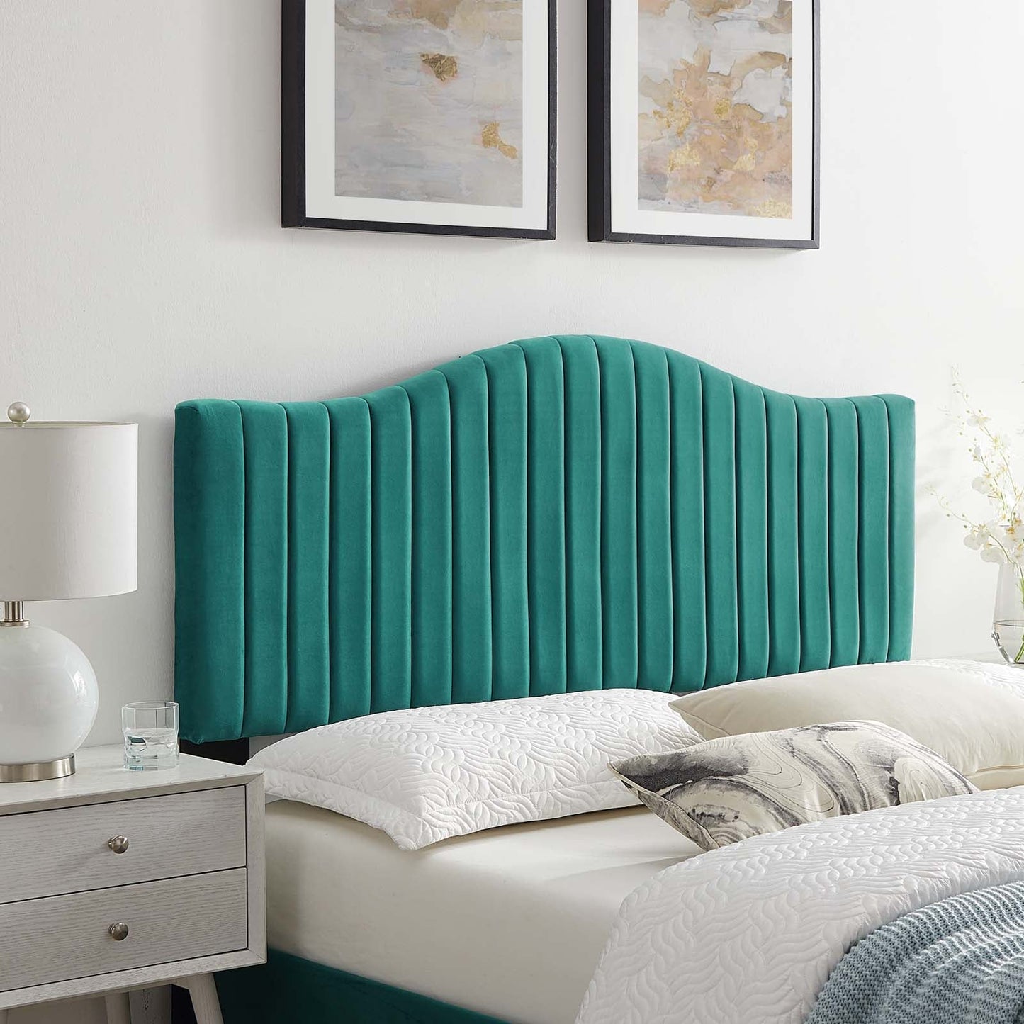 Brielle Channel Tufted Performance Velvet King/California King Headboard by Modway