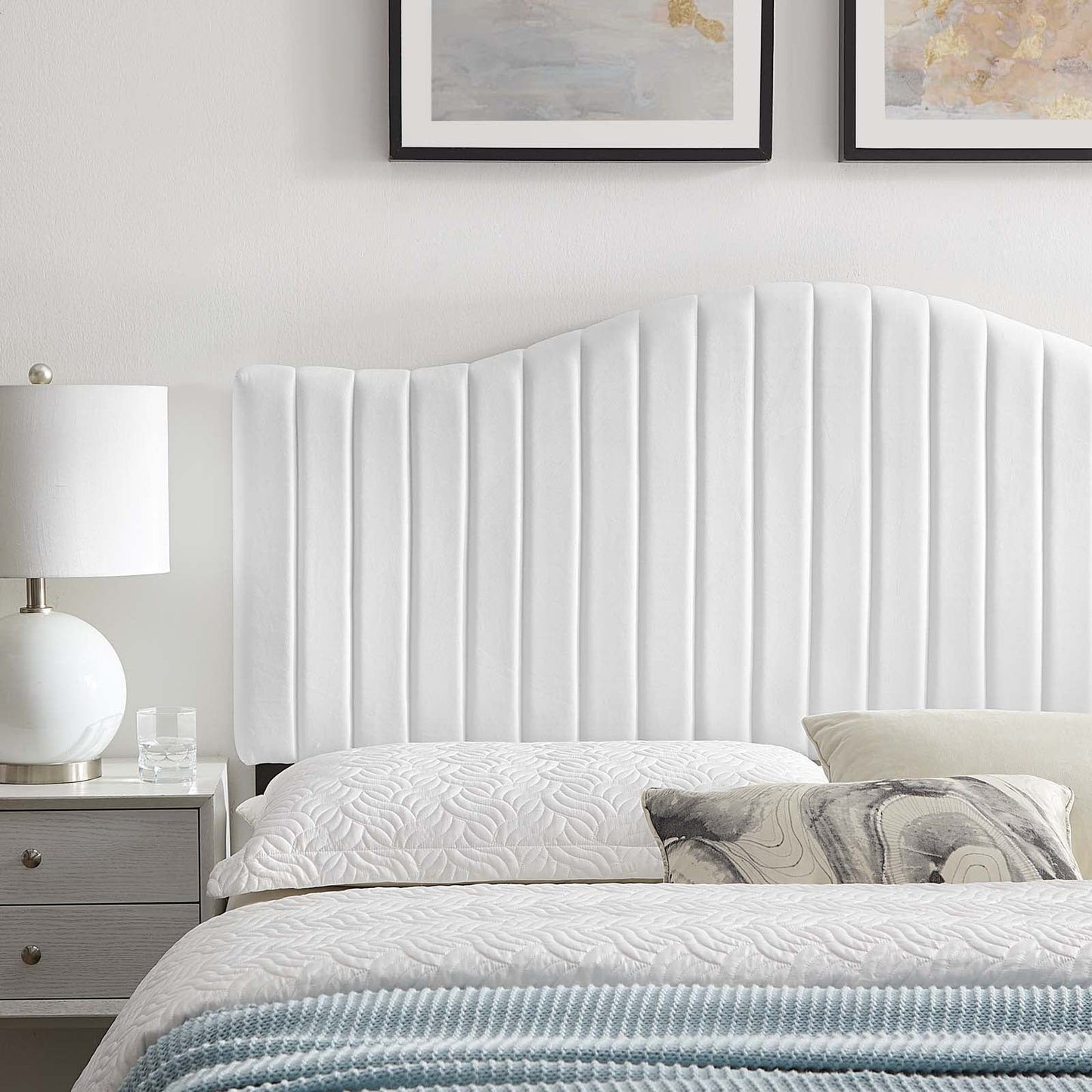 Brielle Channel Tufted Performance Velvet King/California King Headboard by Modway