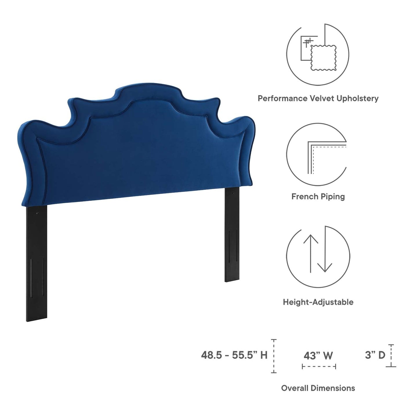 Evangeline Performance Velvet Twin Headboard by Modway