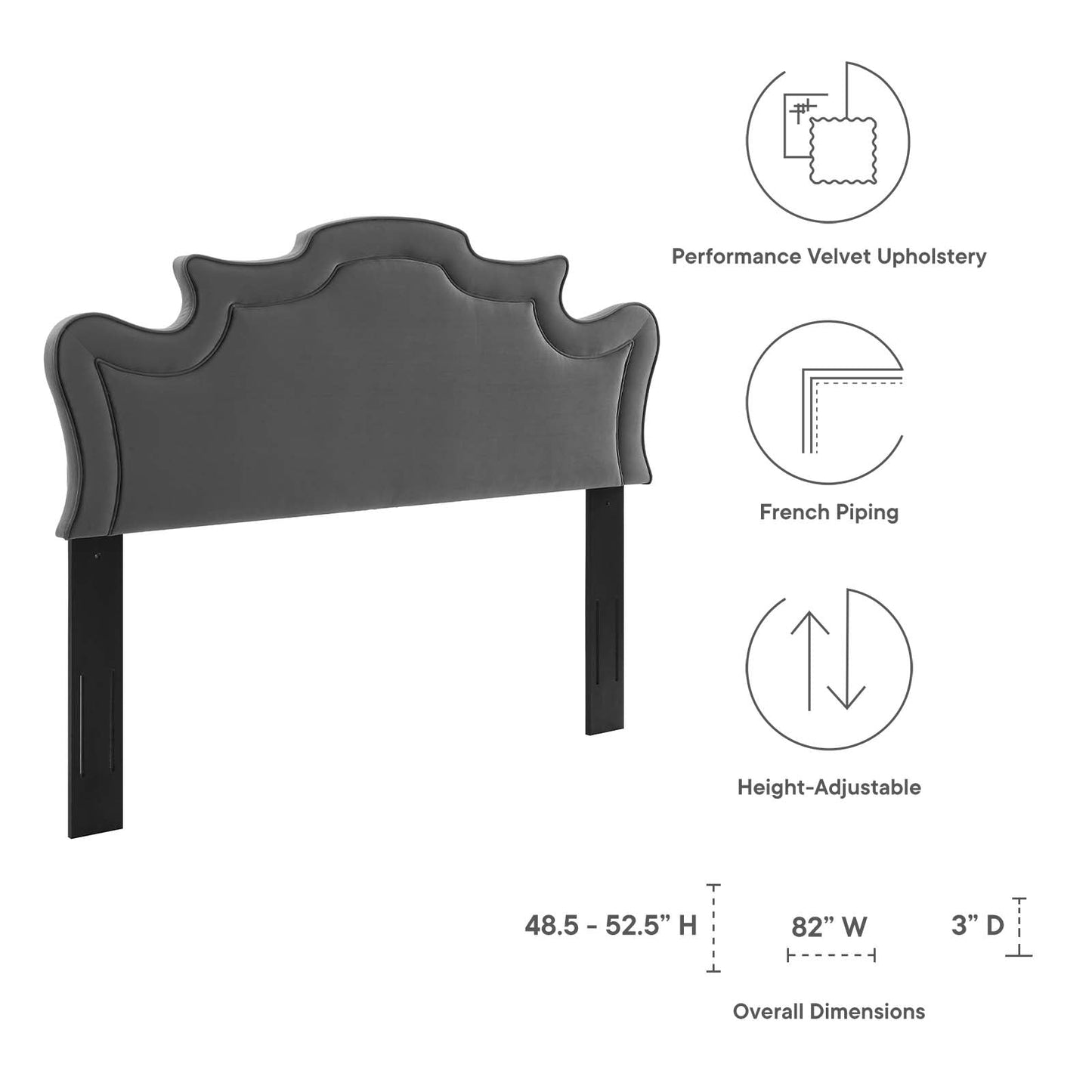 Evangeline Performance Velvet King/California King Headboard by Modway