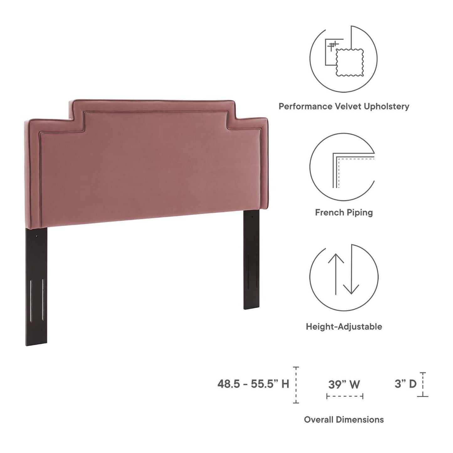 Transfix Performance Velvet Twin Headboard by Modway