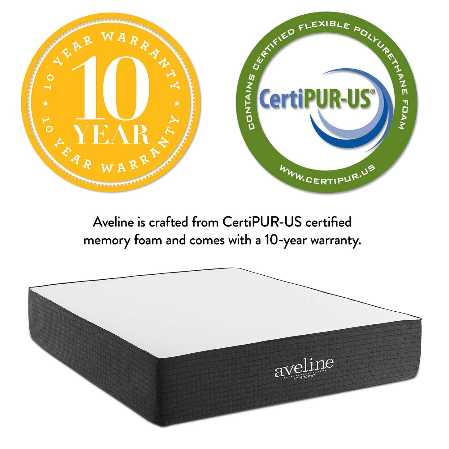 Aveline 14" Memory Foam Full Mattress by Modway