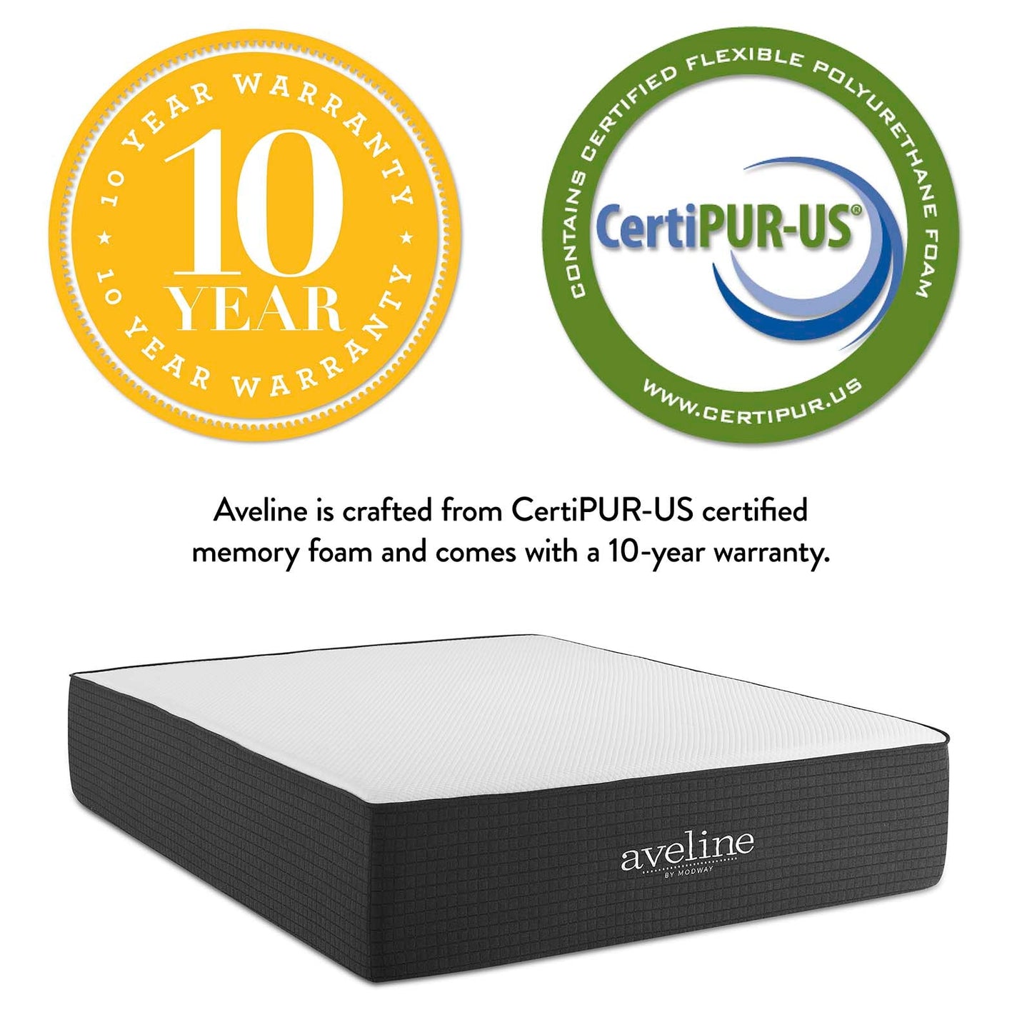Aveline 16" Memory Foam Twin Mattress by Modway