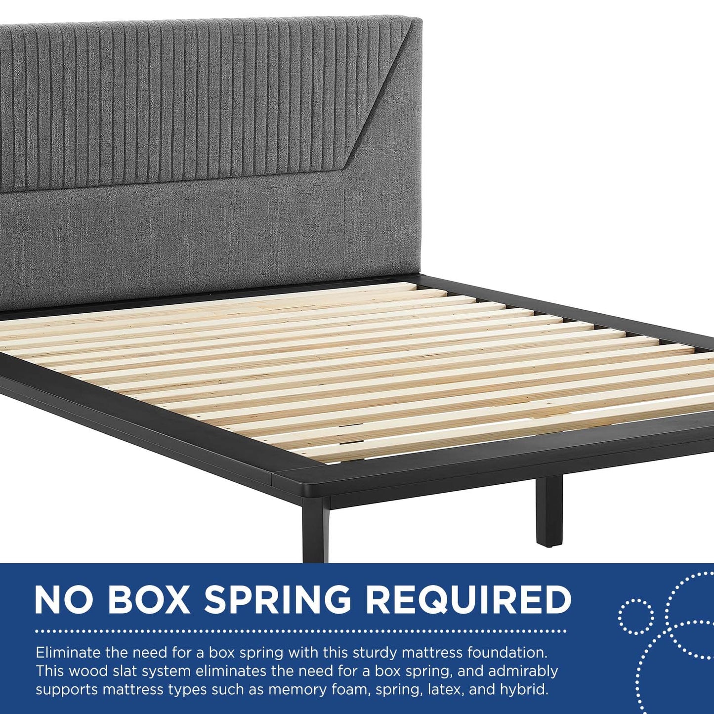 Dakota Upholstered Queen Platform Bed by Modway
