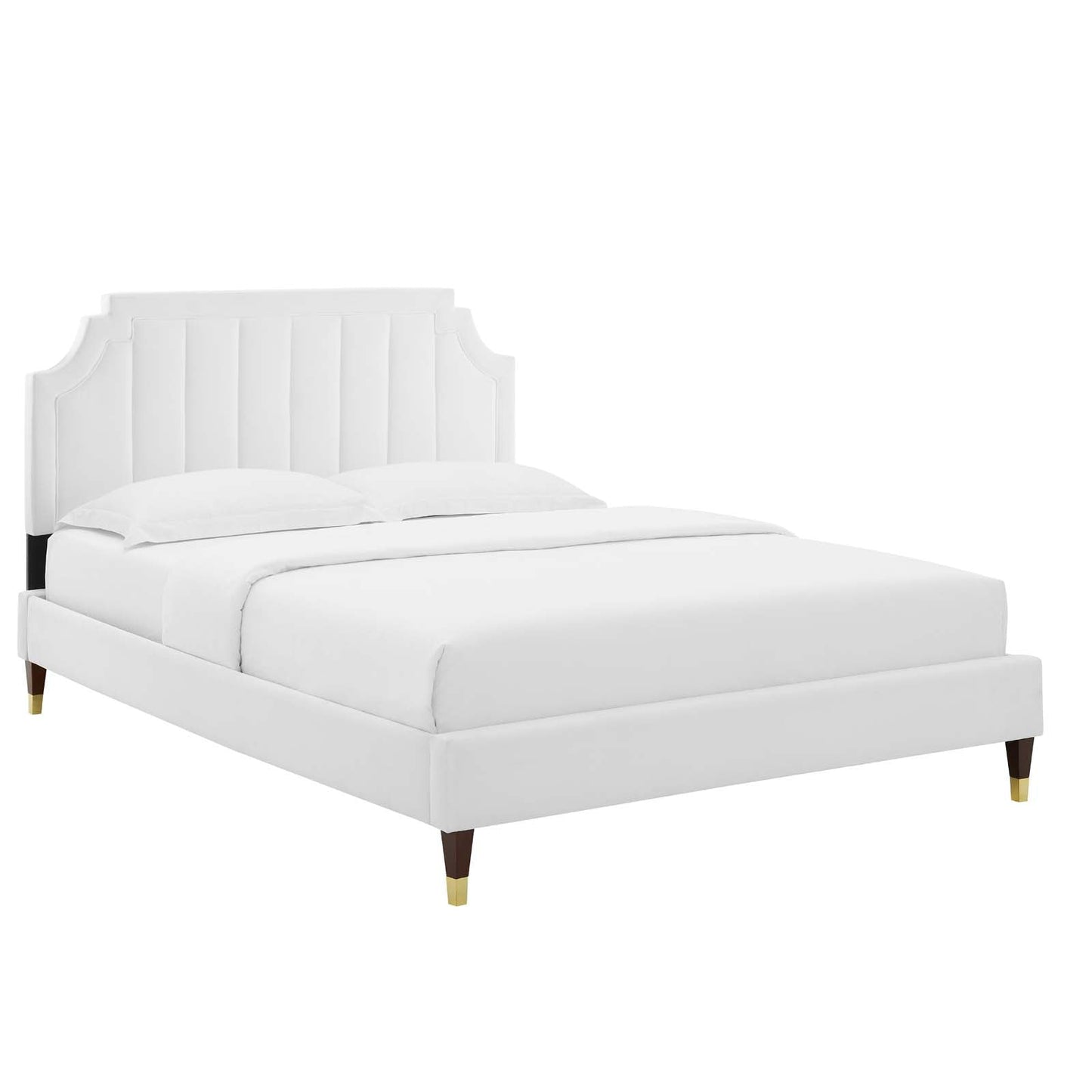 Sienna Performance Velvet Queen Platform Bed by Modway
