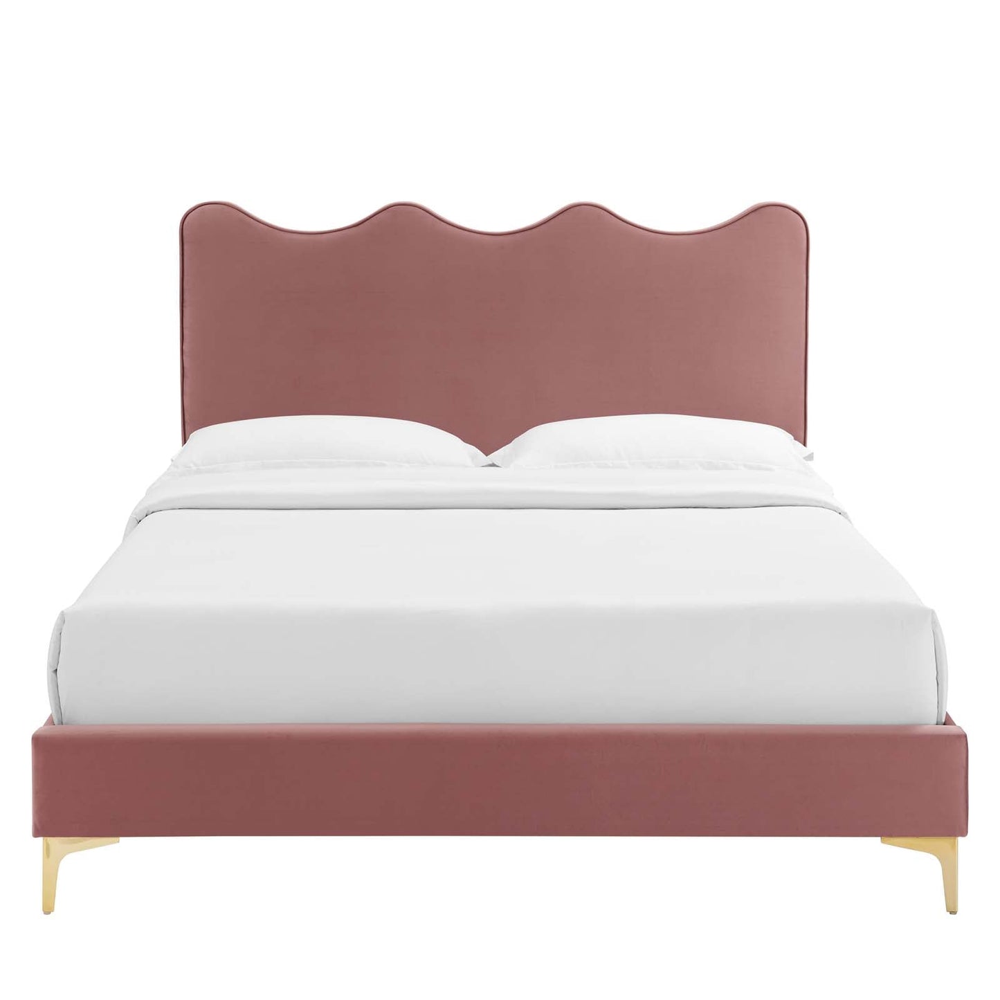 Current Performance Velvet Twin Platform Bed by Modway