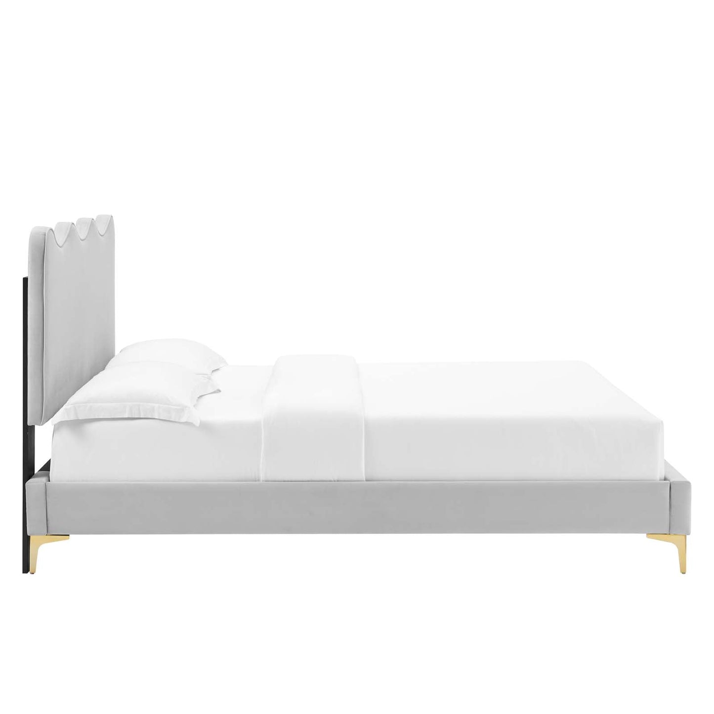 Current Performance Velvet Twin Platform Bed by Modway