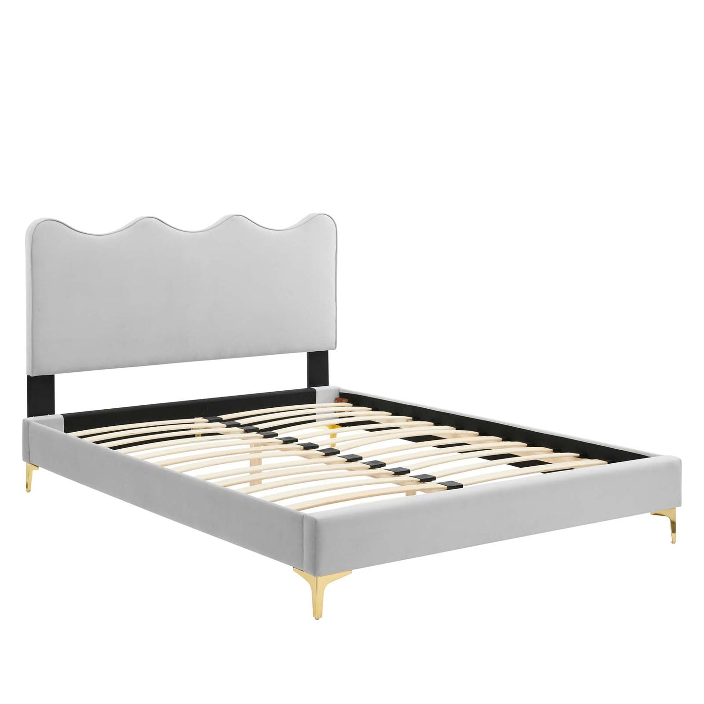Current Performance Velvet Twin Platform Bed by Modway