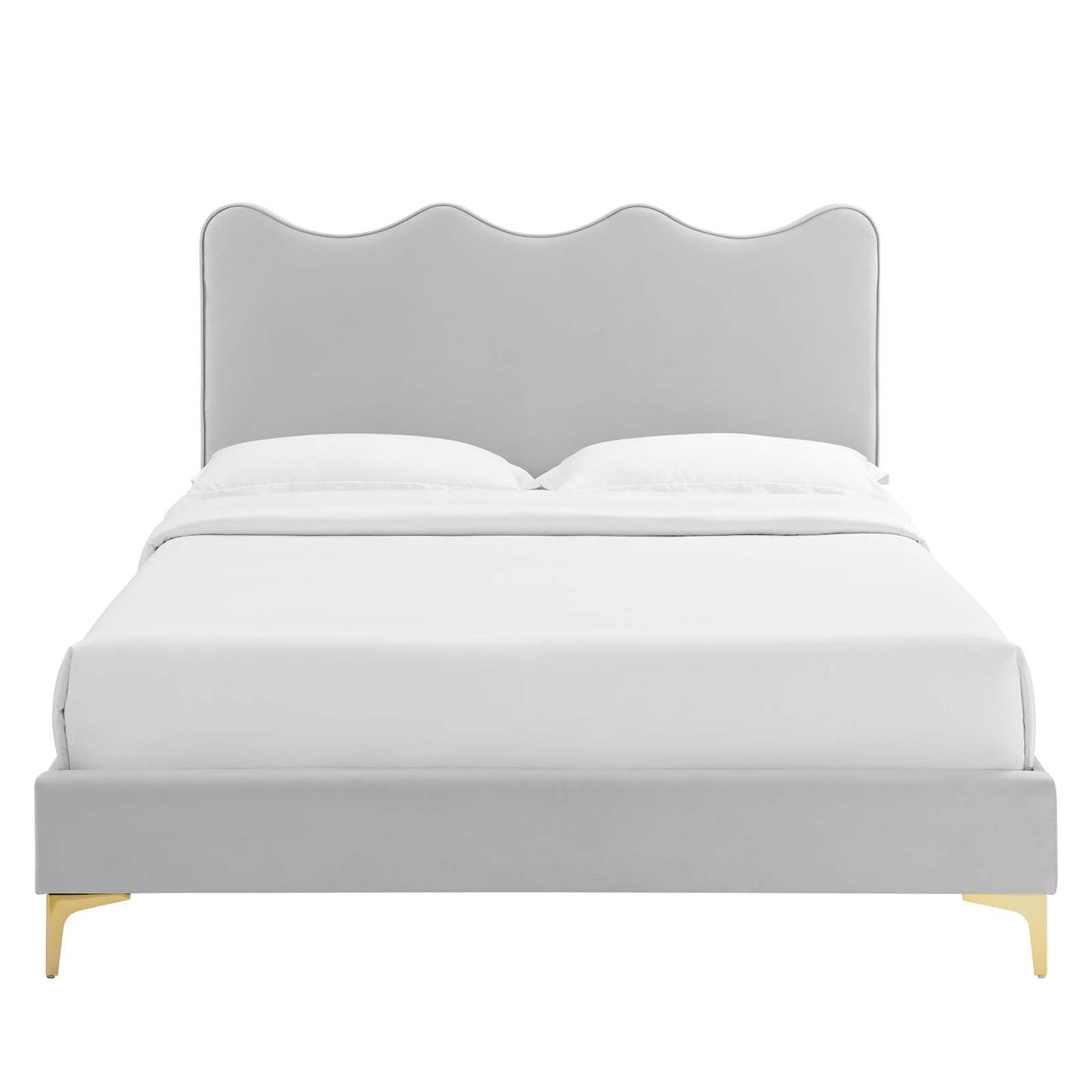 Current Performance Velvet Twin Platform Bed by Modway