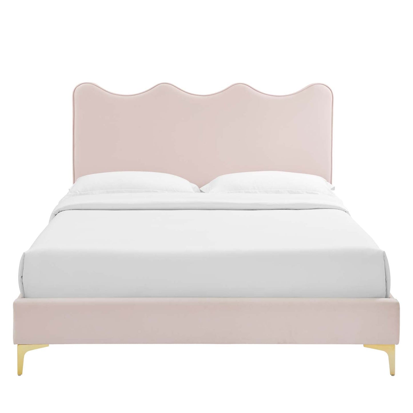 Current Performance Velvet Twin Platform Bed by Modway