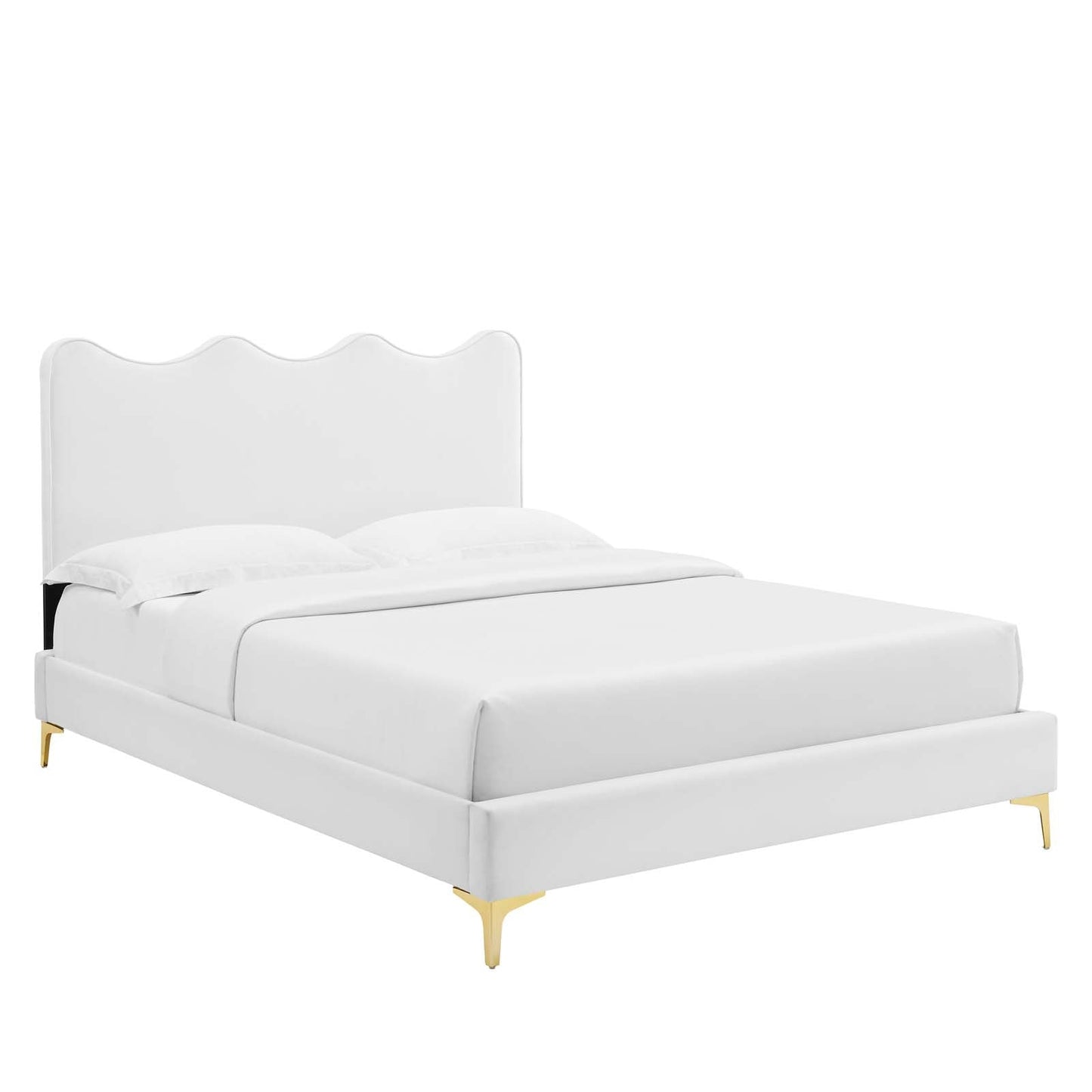 Current Performance Velvet Twin Platform Bed by Modway