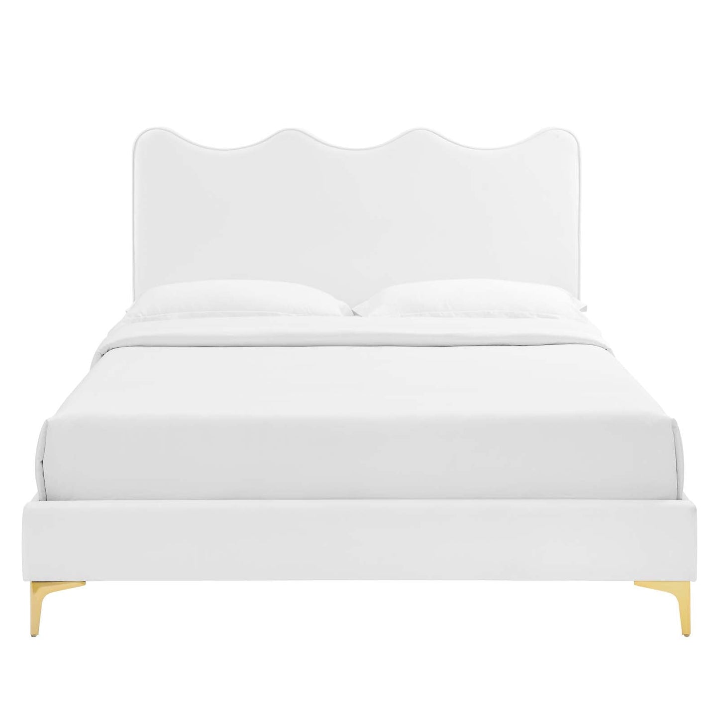 Current Performance Velvet Twin Platform Bed by Modway