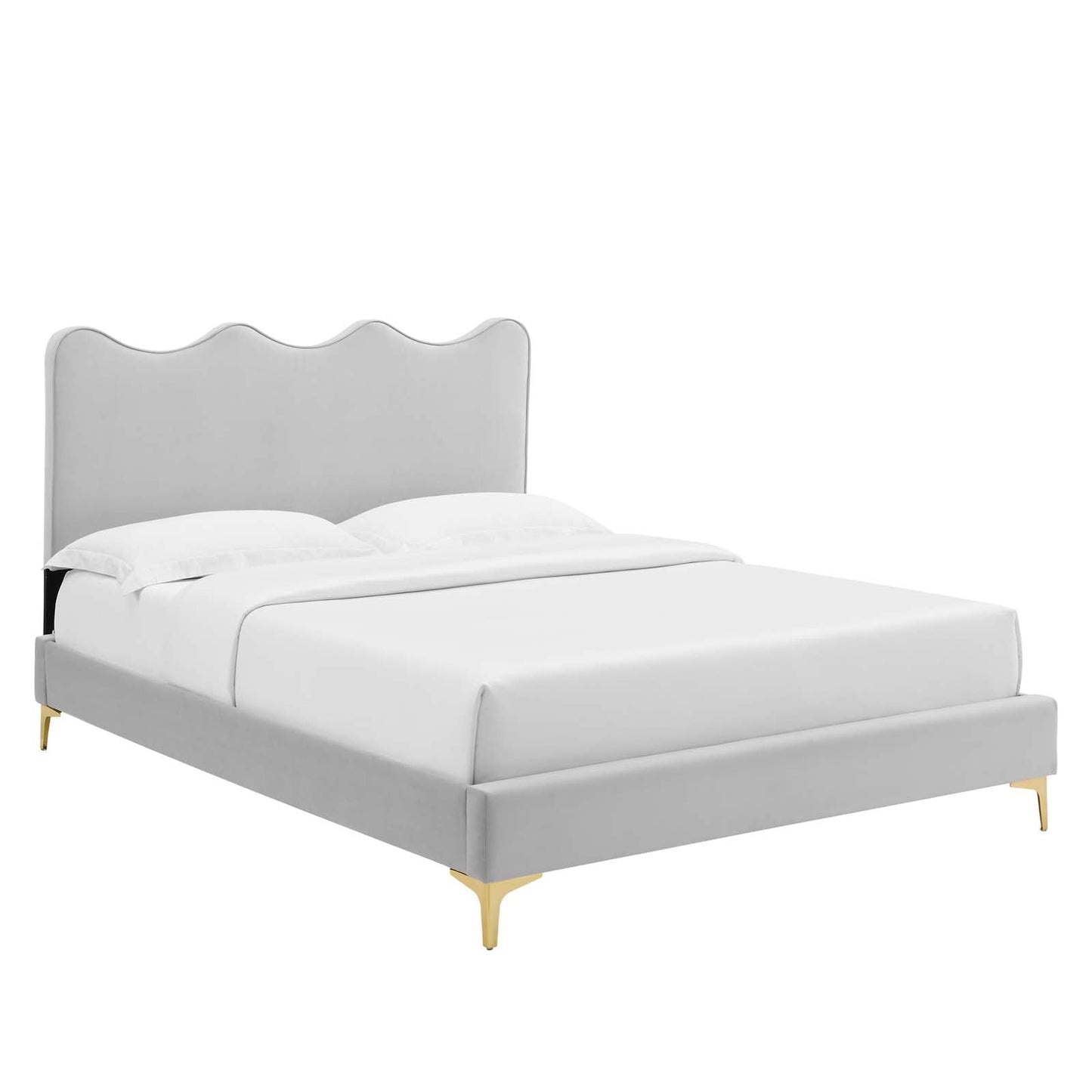Current Performance Velvet Full Platform Bed by Modway