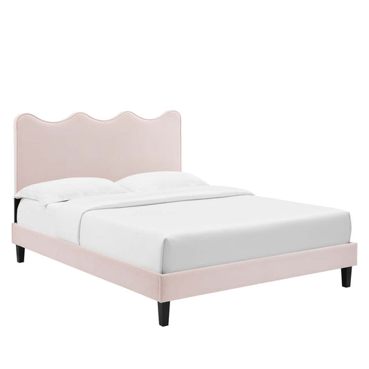Current Performance Velvet Full Platform Bed by Modway