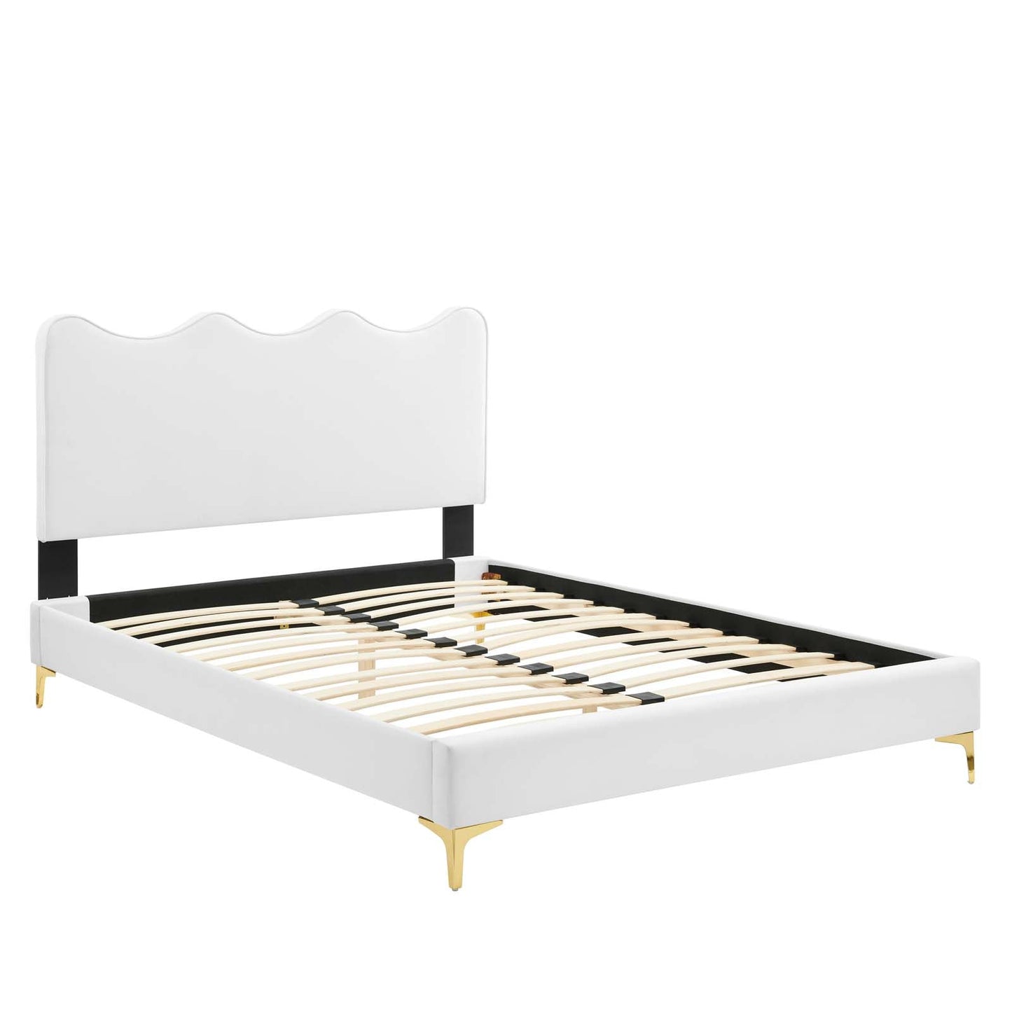 Current Performance Velvet Queen Platform Bed by Modway