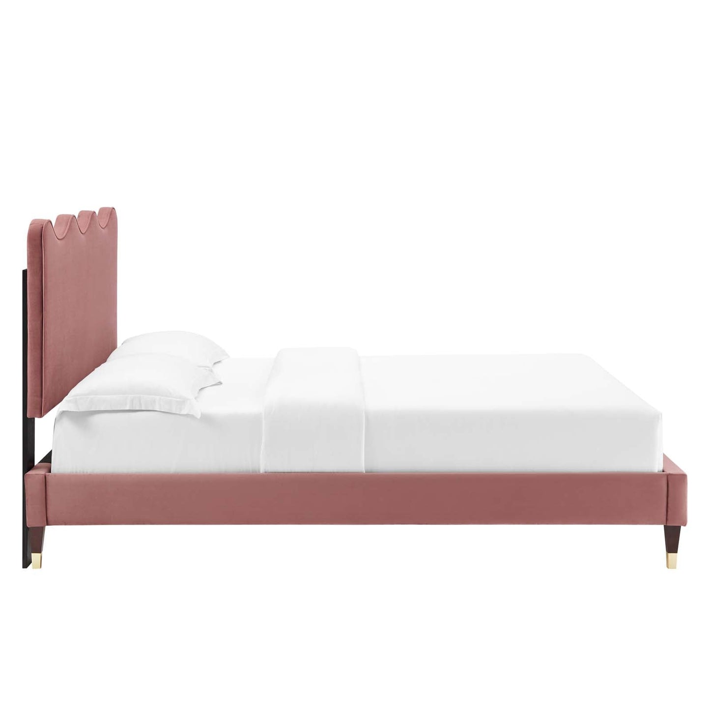 Current Performance Velvet Queen Platform Bed by Modway