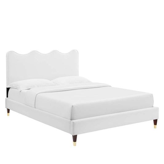Current Performance Velvet Queen Platform Bed by Modway