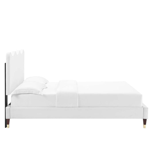 Current Performance Velvet Queen Platform Bed by Modway