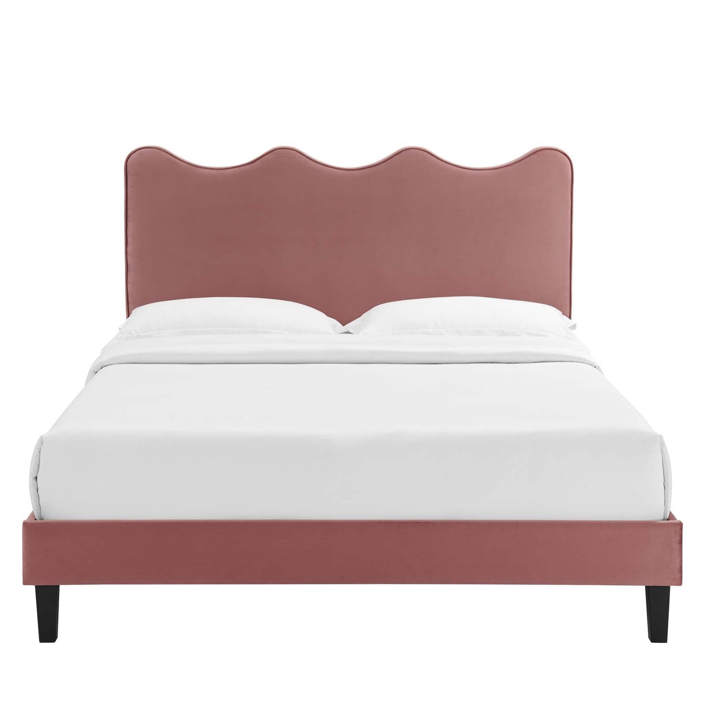 Current Performance Velvet Queen Platform Bed by Modway