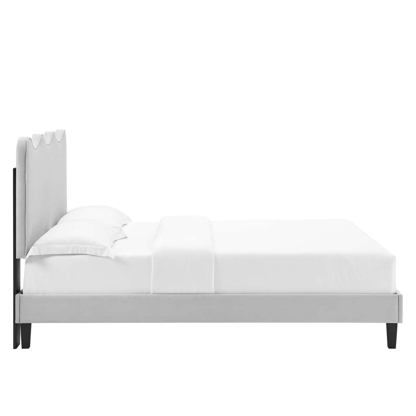 Current Performance Velvet Queen Platform Bed by Modway