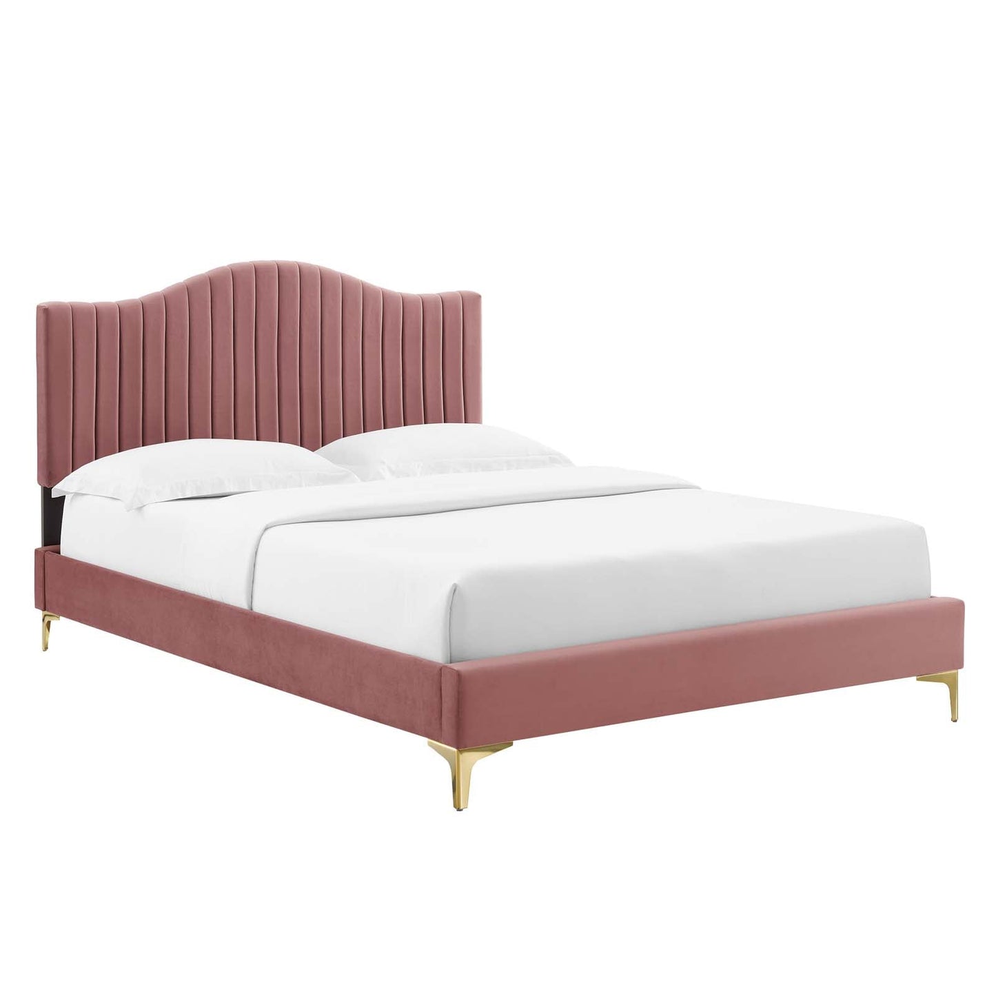 Juniper Channel Tufted Performance Velvet Queen Platform Bed by Modway