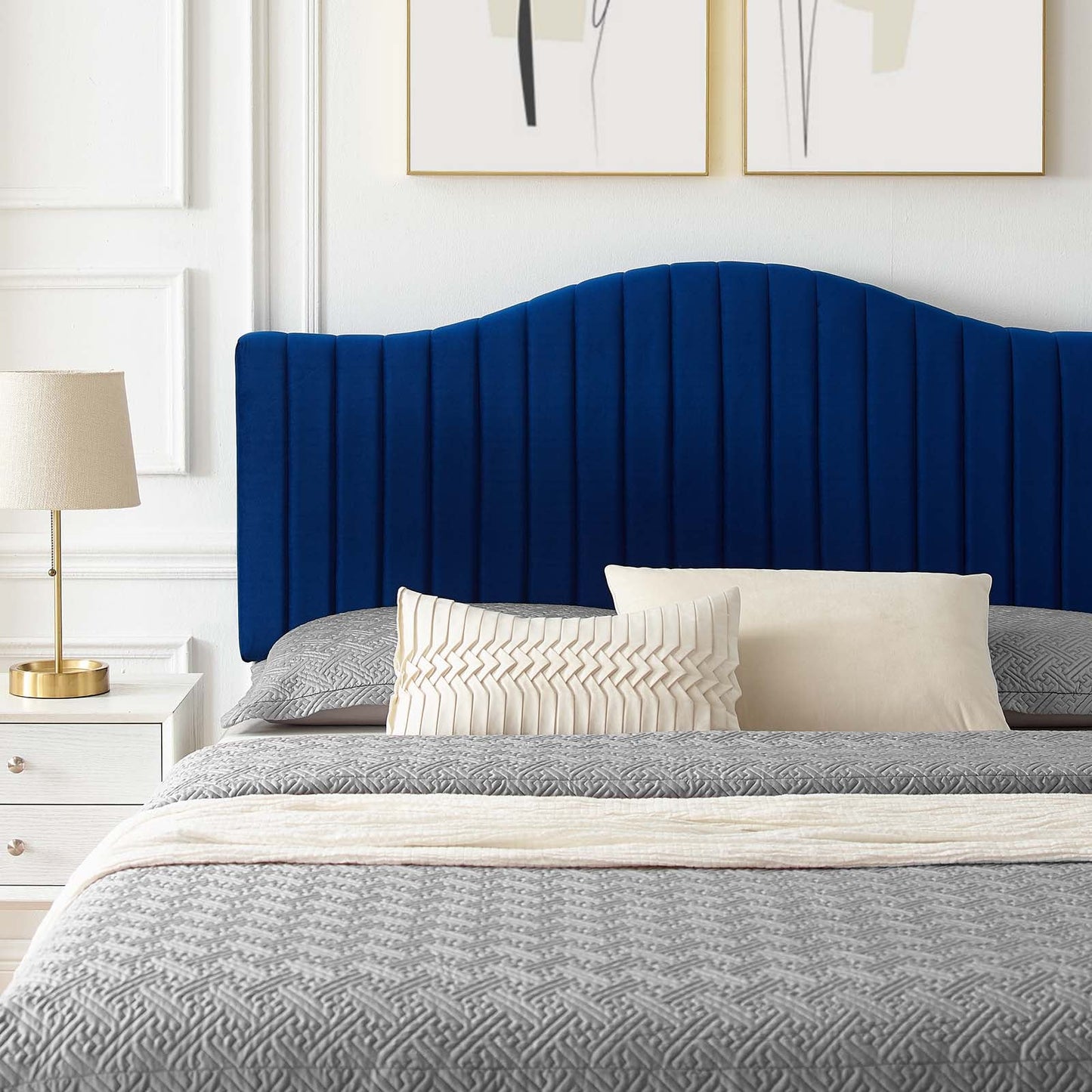 Juniper Channel Tufted Performance Velvet Queen Platform Bed by Modway