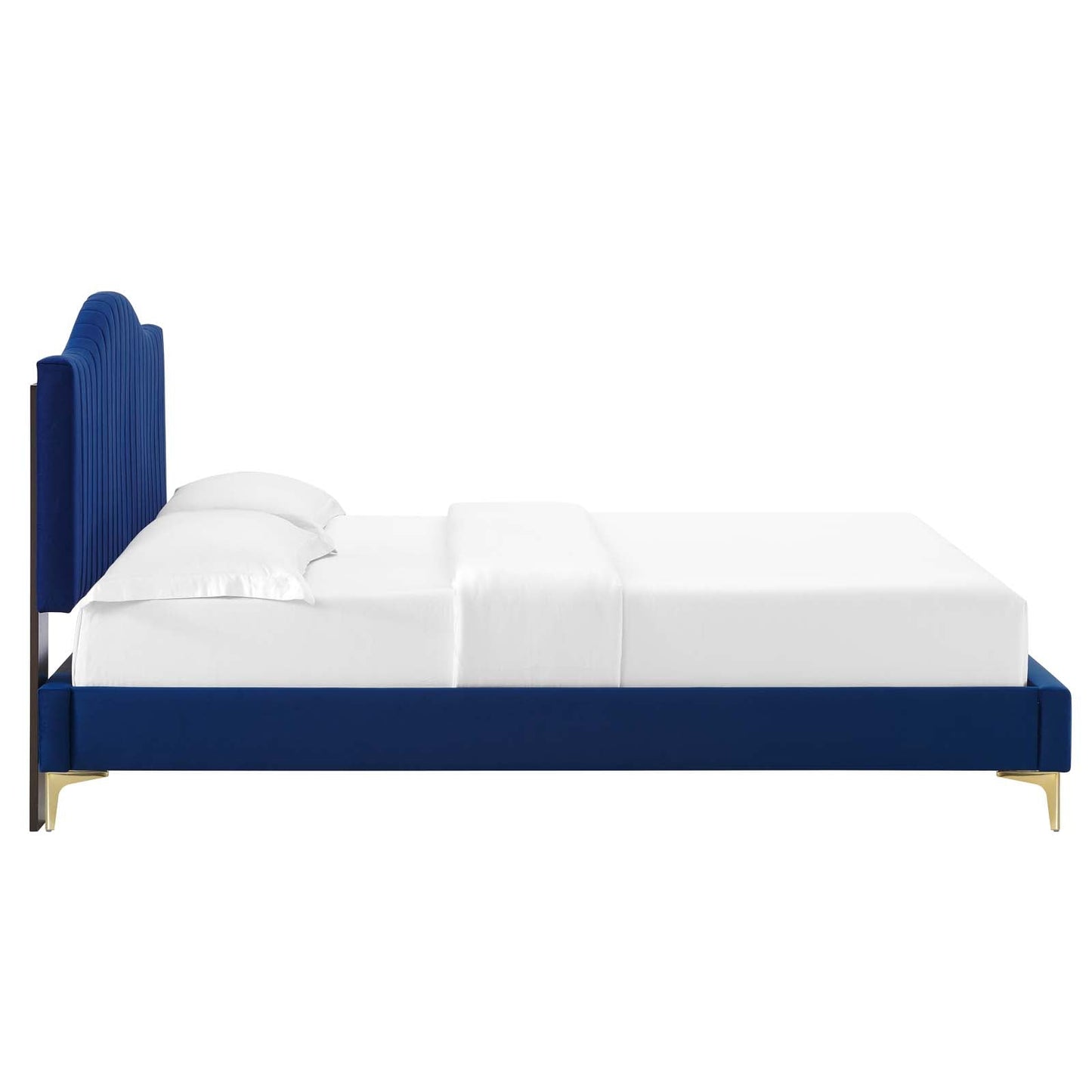 Juniper Channel Tufted Performance Velvet Queen Platform Bed by Modway